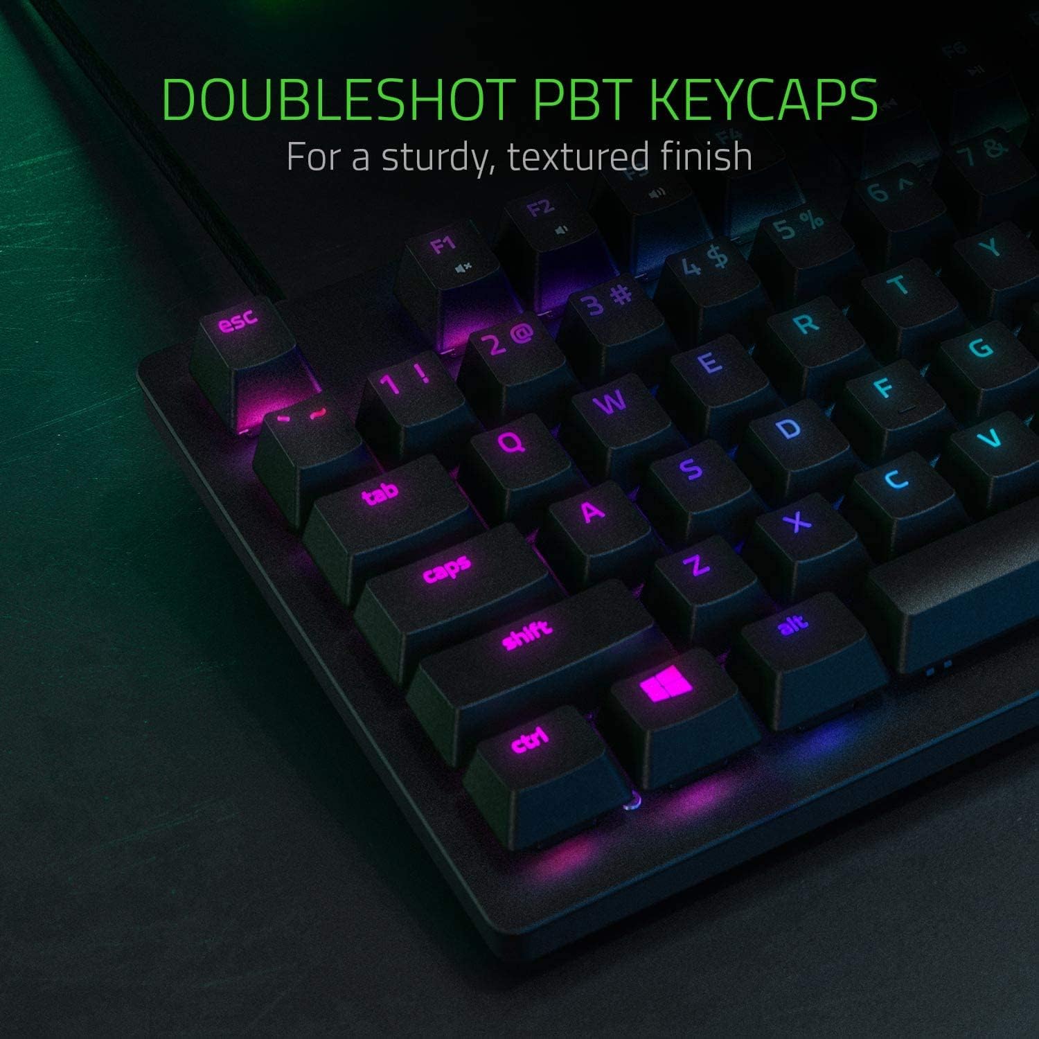 Razer Huntsman Tournament Edition TKL Gaming Keyboard - Red Linear Optical-Mechanical Switches, Doubleshot PBT Keycaps, Detachable USB-C Cable (US Layout, Black) | Perfect for Esports, Competitive Gaming & Office Work