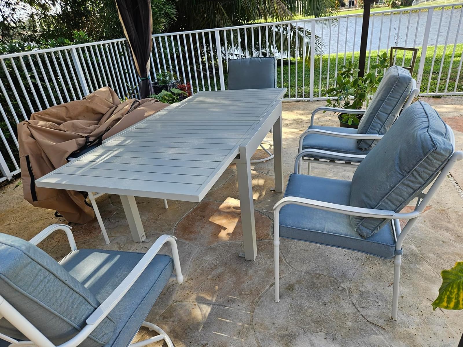 Domi Aluminum Extendable Dining Table 35