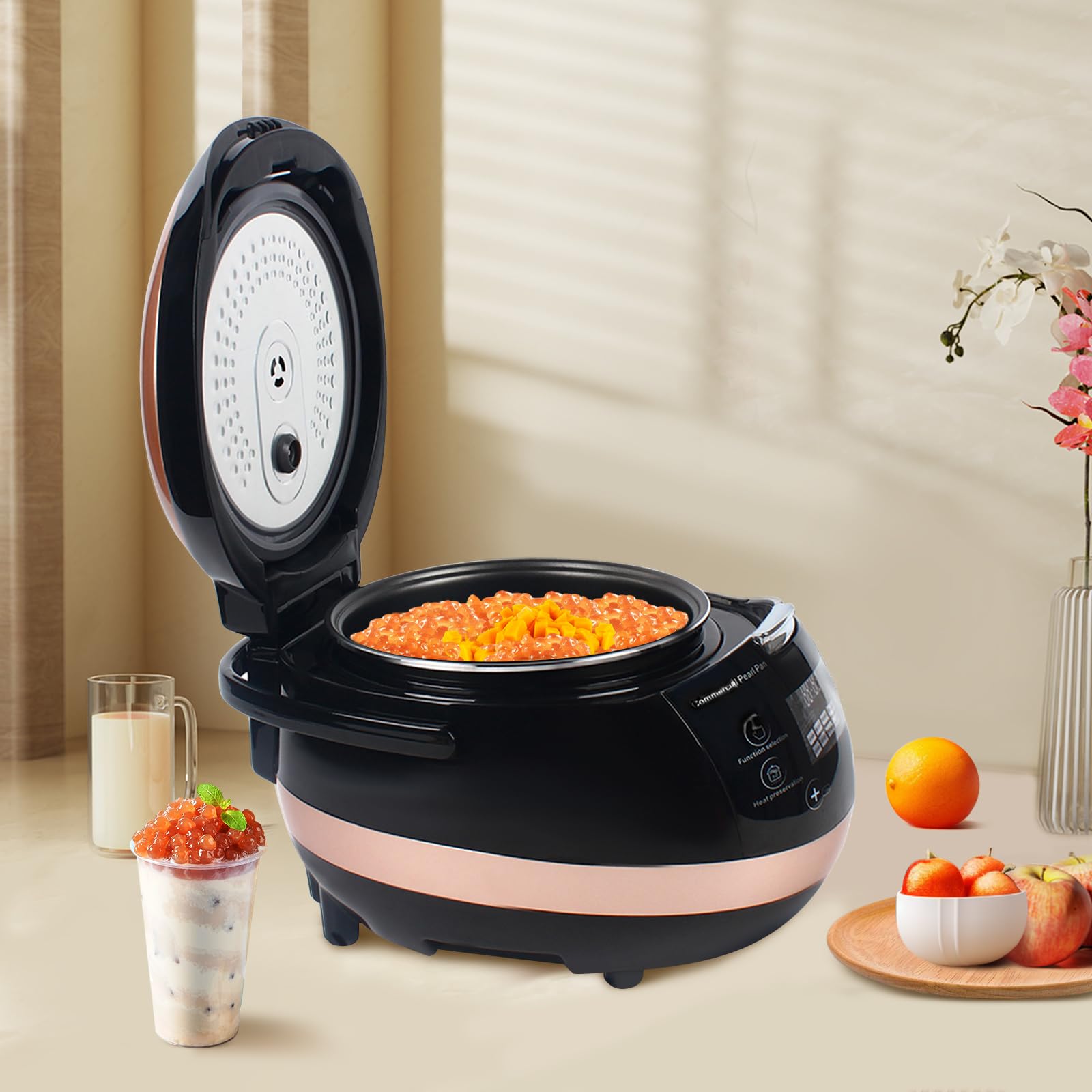 Commercial Automatic Boba Pearl Maker Machine with Micro-Pressure Technology - Professional Tapioca Pearl Cooker for Bubble Tea Shops, Restaurants & Milk Tea Stores - Perfect for Making Chewy Boba Pearls at Home or Business