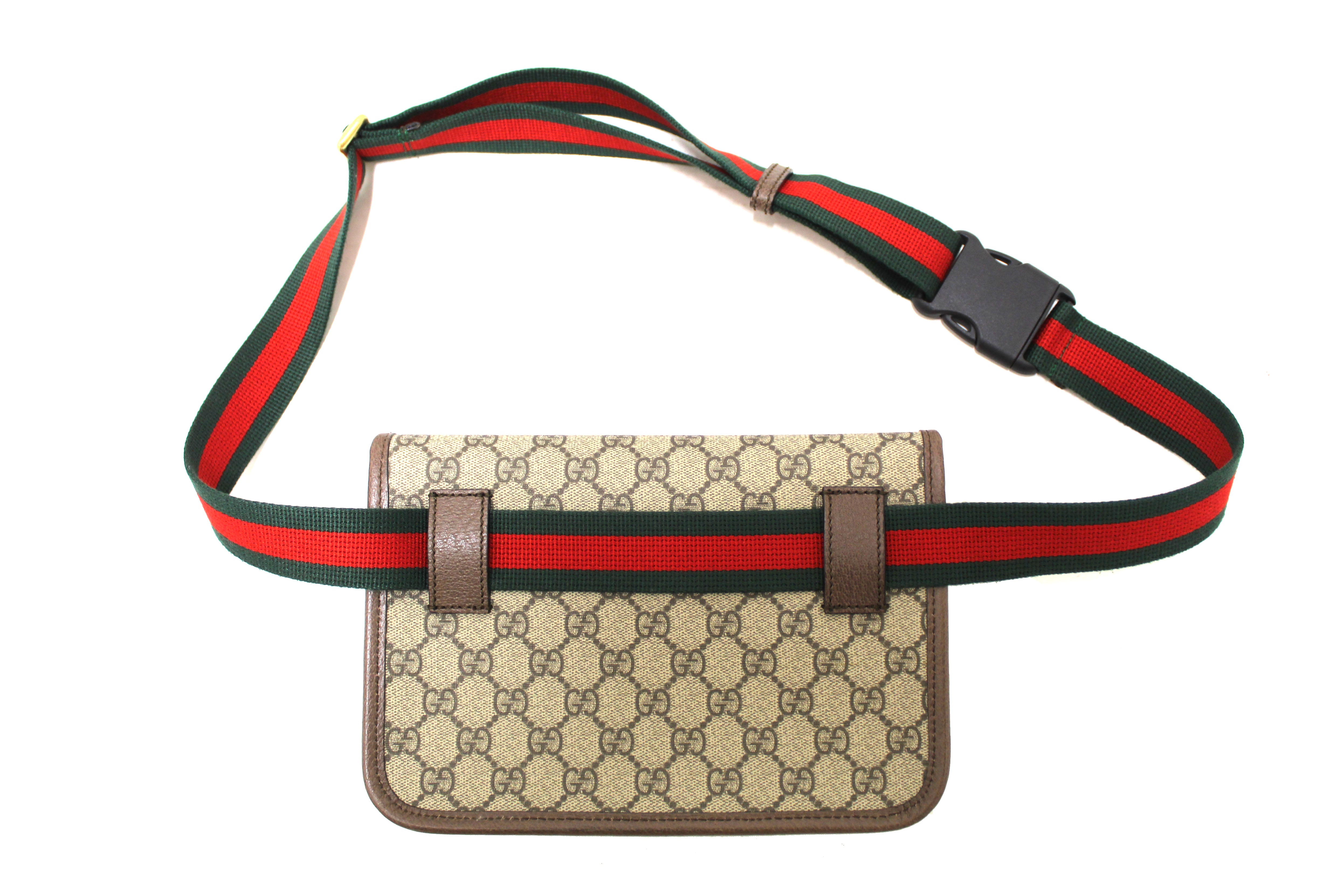 Authentic Gucci GG Supreme Neo Vintage Belt Bag for Women - Brown Leather Crossbody Bag for Casual Outfits, Travel & Everyday Use