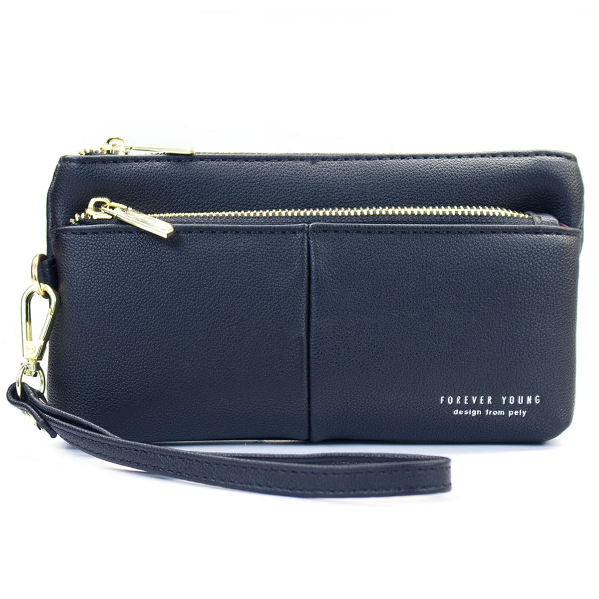 Women's Genuine Leather Wristlet Clutch Wallet - Slim RFID Blocking Handbag Purse with Phone Pocket - Perfect for Travel, Parties, and Everyday Use