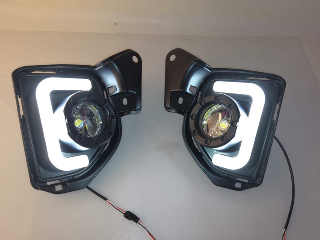 1 Pair LED U-Shaped Daytime Running Fog Lights Kit - DRL Replacement for Toyota Hiace 2014-2016 - Bright White LED Car Lights for Enhanced Visibility & Safety (Perfect for Night Driving, Foggy Conditions & Urban Commuting)
