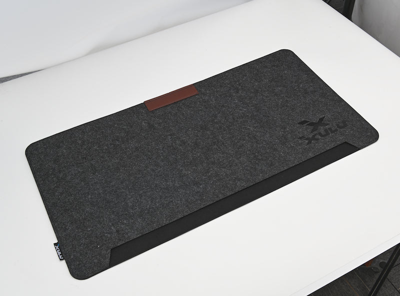 Premium Dark Grey Large Felt Desk Mat - Non-Slip Office Desk Protector for Writing, Gaming & Computer Workstations