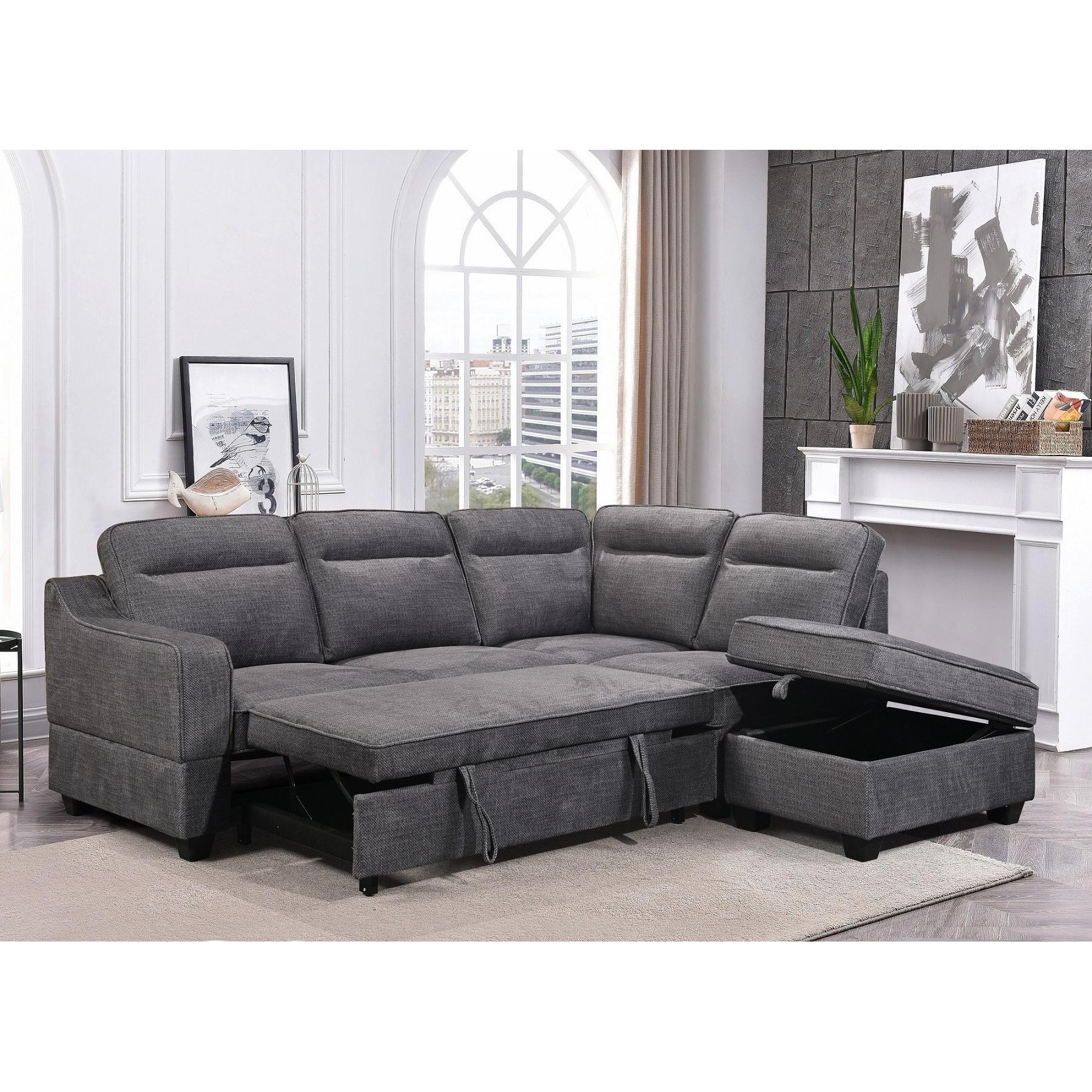 IFDC Modular Convertible Fabric Sofa IF 9010 RHF - Space-Saving Sectional Couch for Small Apartments & Living Rooms