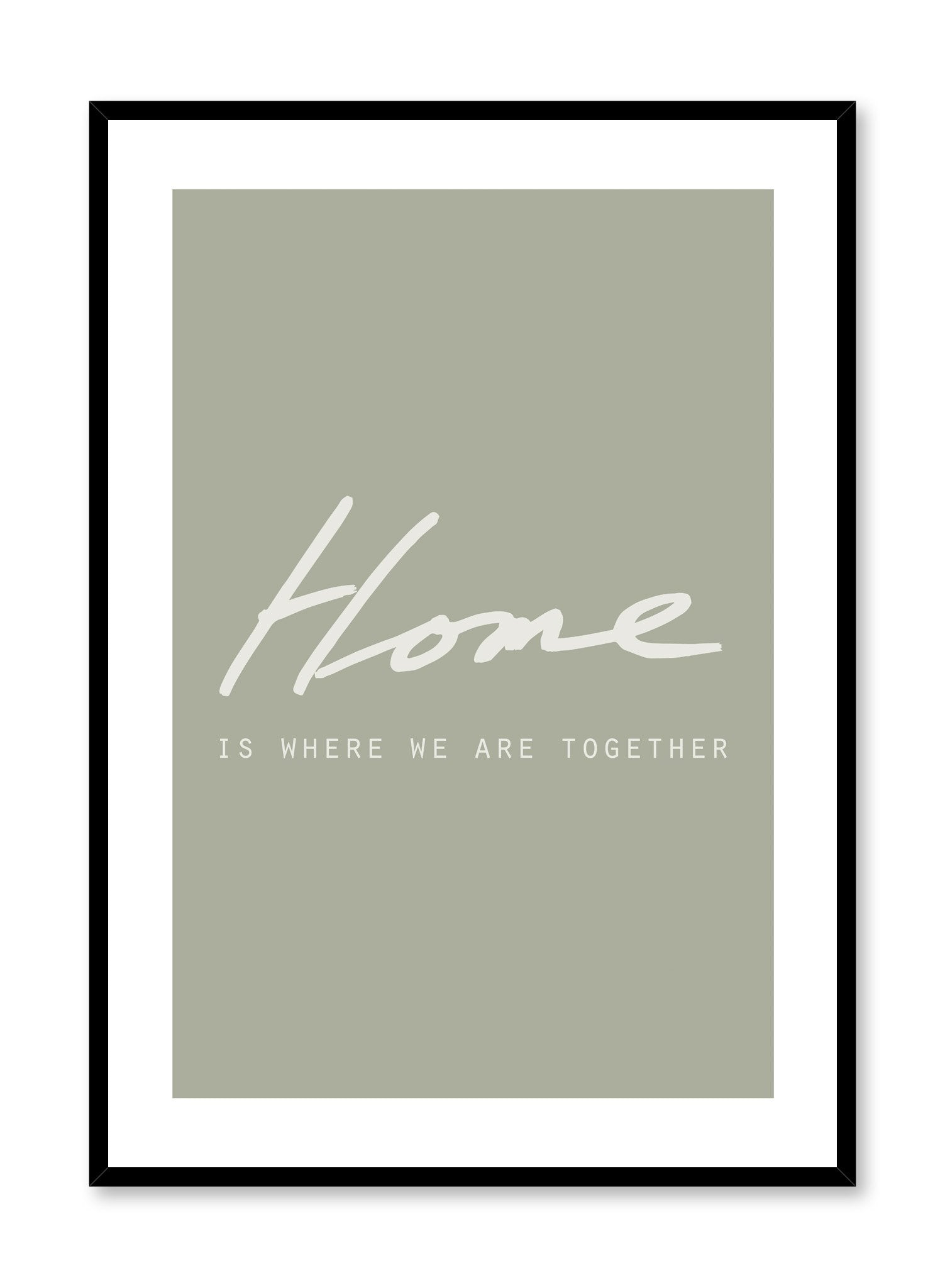 Home Is in Green - Inspirational Wall Art Poster for Living Room, Bedroom & Office Decor - Perfect for Home, Apartment & Workspace