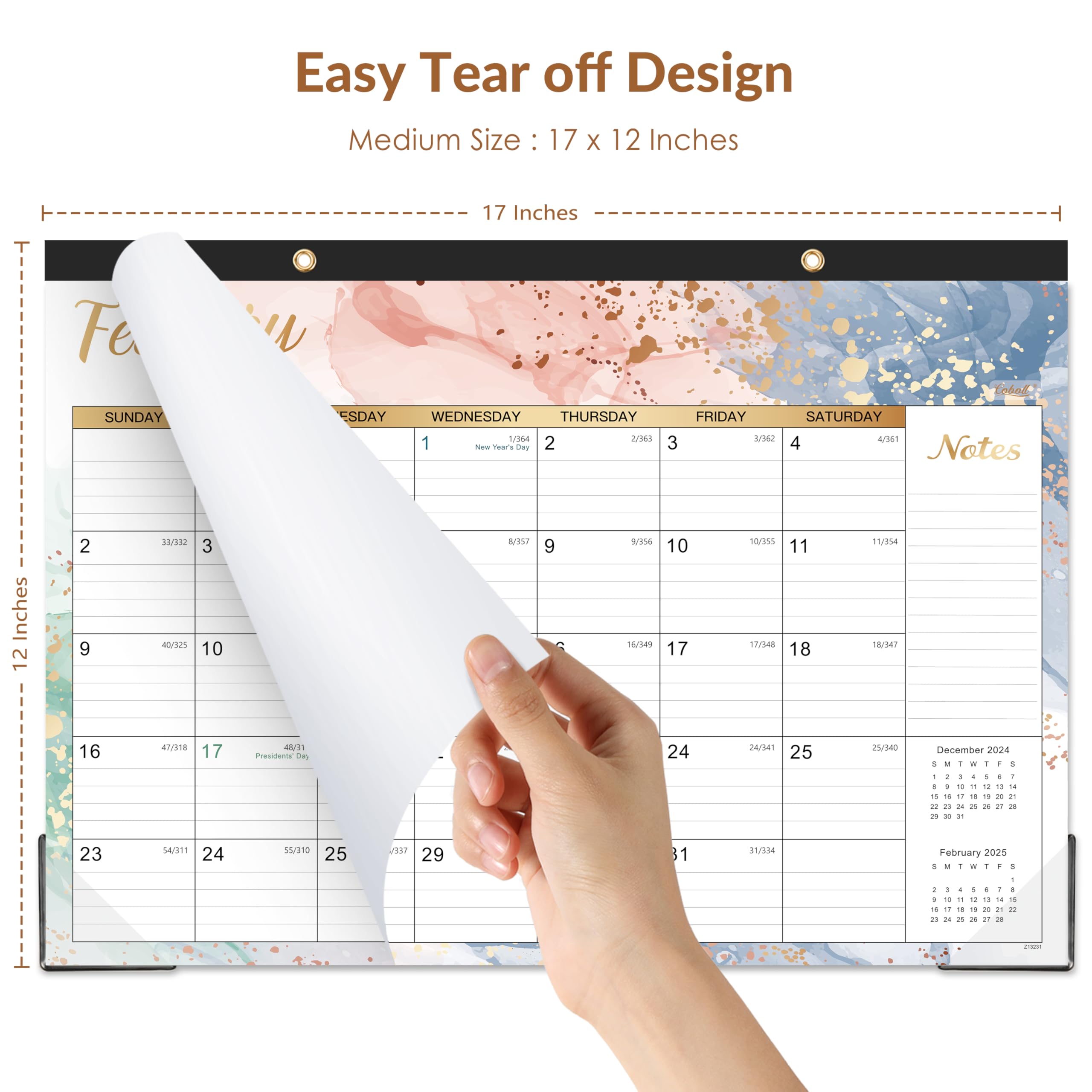 2025-2026 18-Month Wall & Desk Calendar - July 2025 to December 2026, 17