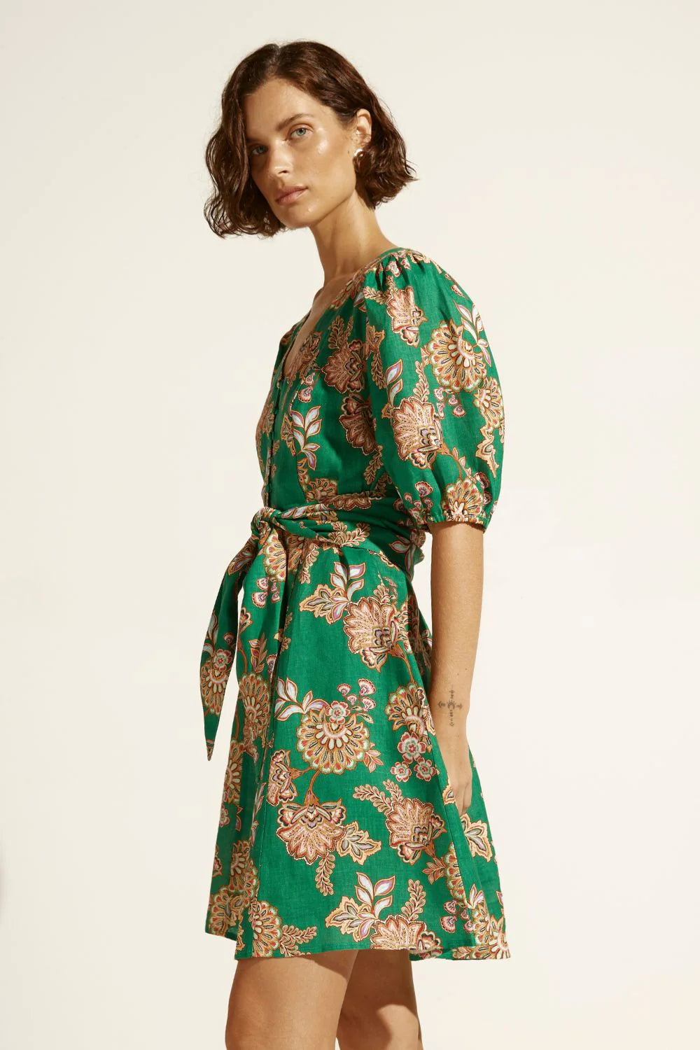 Zoe Kratzmann Quota Dress in K'gari Palm Green - Women's Flowy Summer Maxi Dress for Beach Vacation & Tropical Getaways