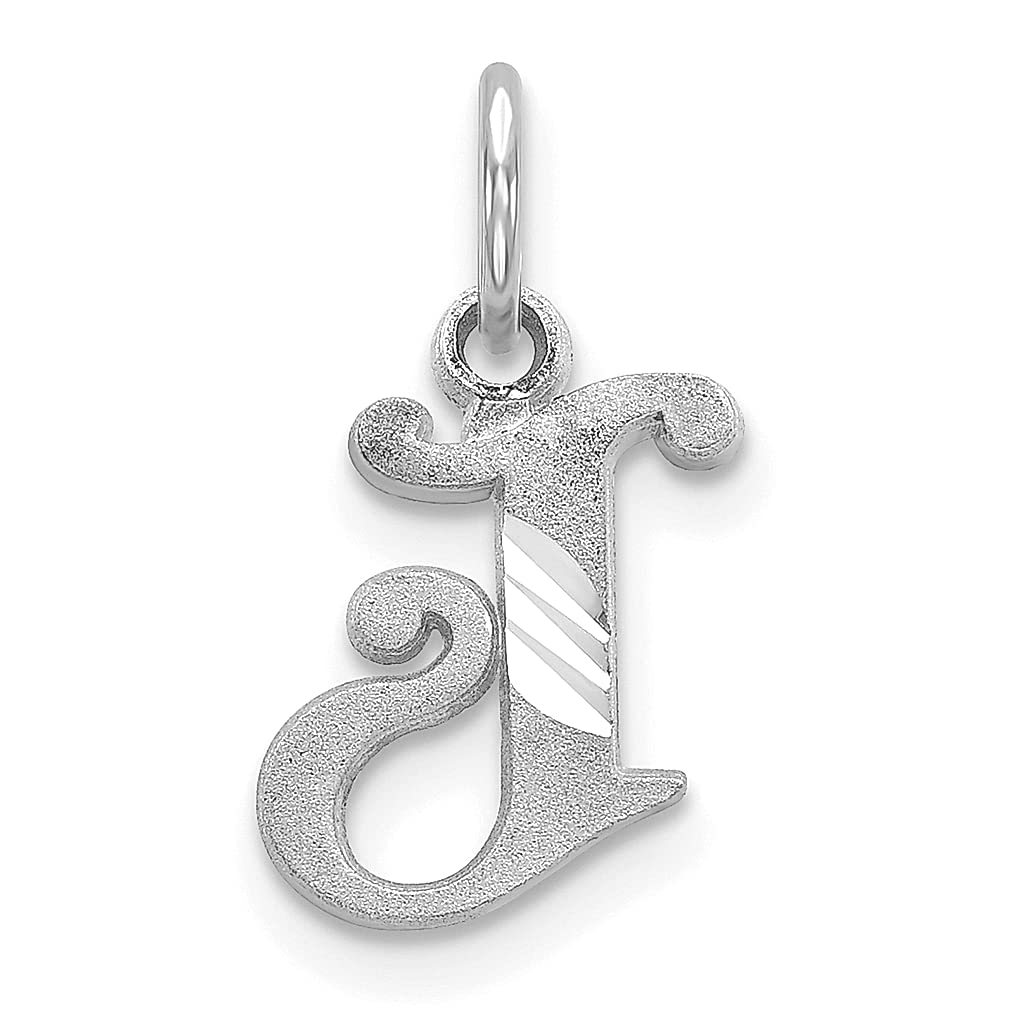 14K White Gold Letter J Initial Monogram Name Charm Necklace Pendant - Dainty Personalized Jewelry for Women - Perfect Birthday, Anniversary & Valentine's Day Gift for Her - Elegant Layering Necklace for Everyday Wear or Special Occasions