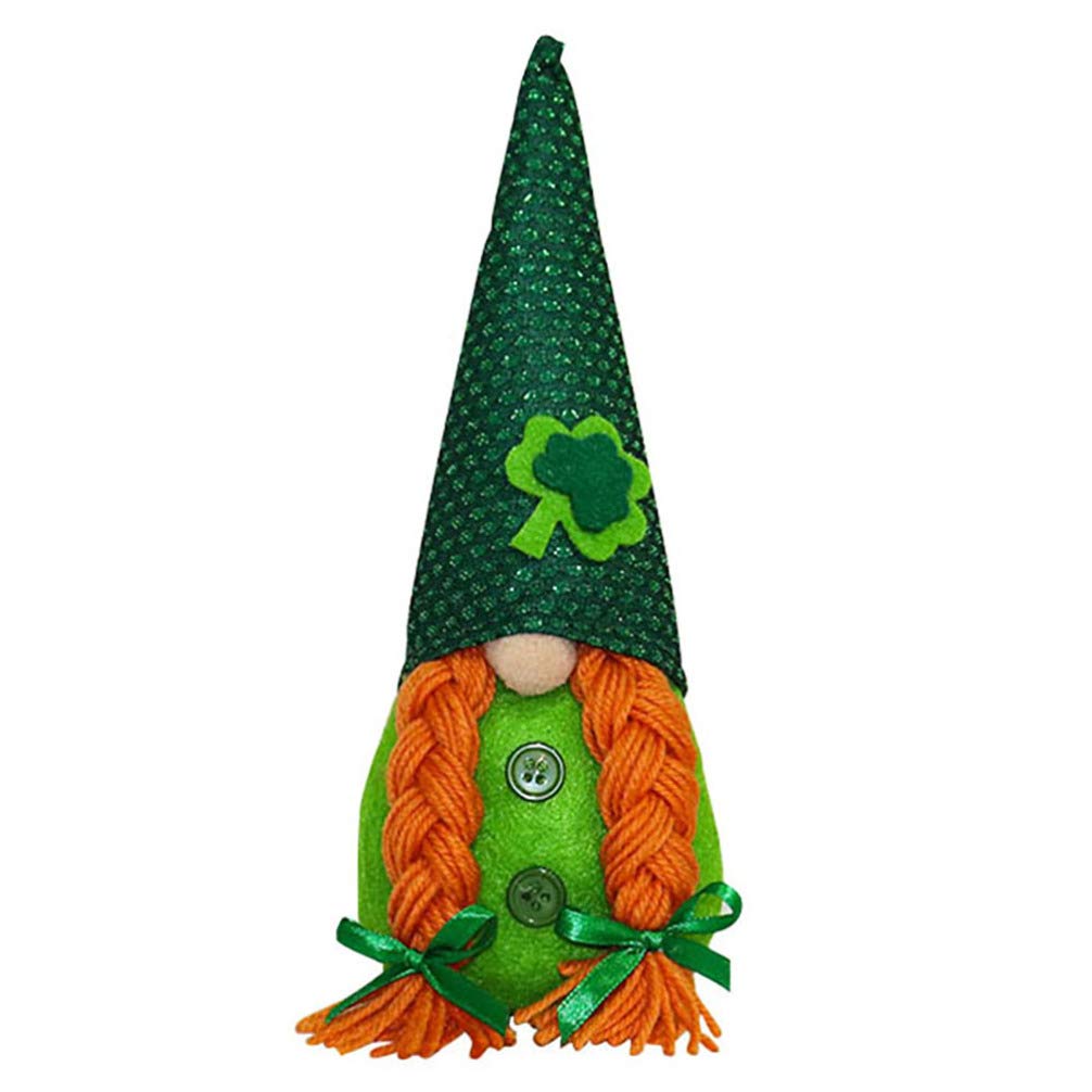 St. Patrick's Day Gnome Doll - Party & Desktop Decor for Home & Office