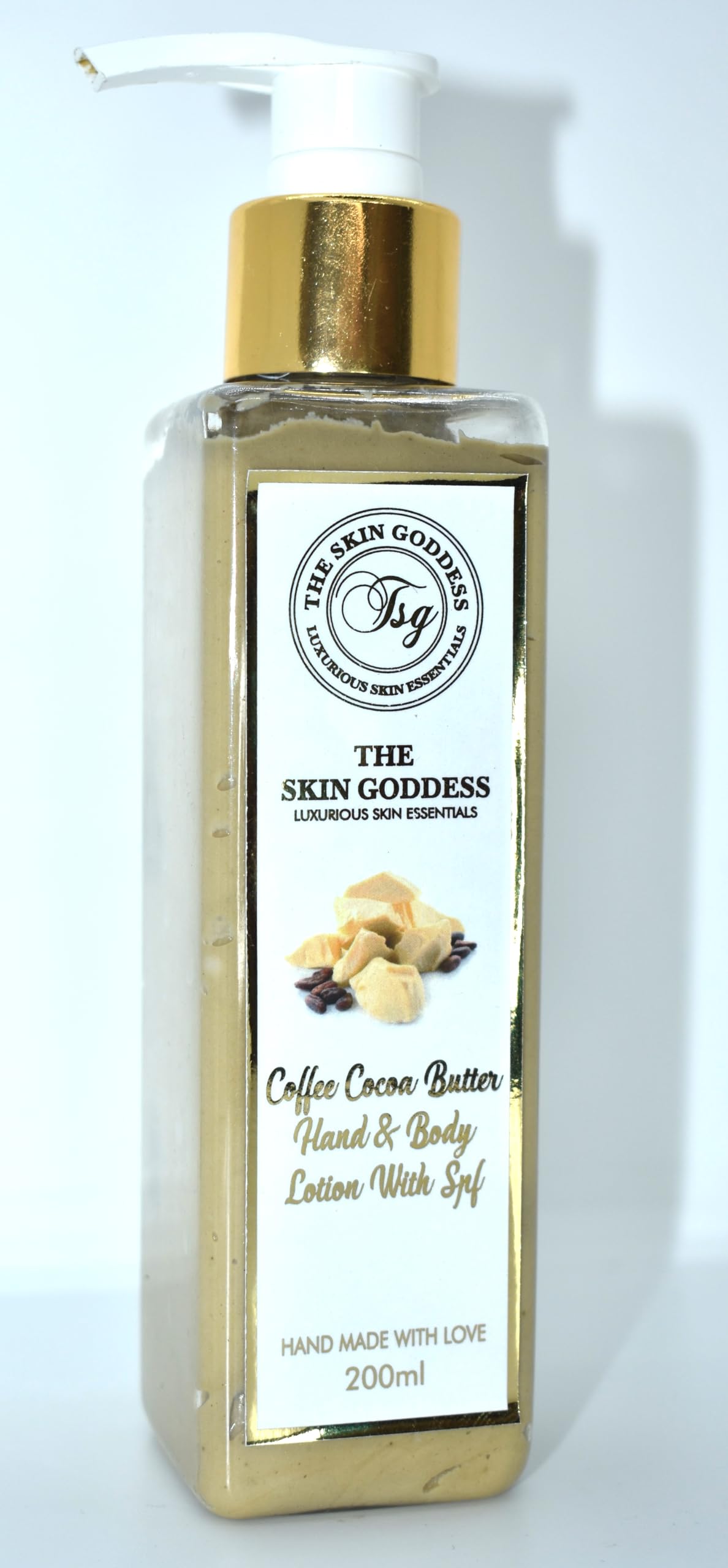 Organic Coffee Cocoa Body Butter - SPF Moisturizing Hand & Body Lotion (200ml) for Dry Skin Care | Perfect for Daily Hydration & Sun Protection
