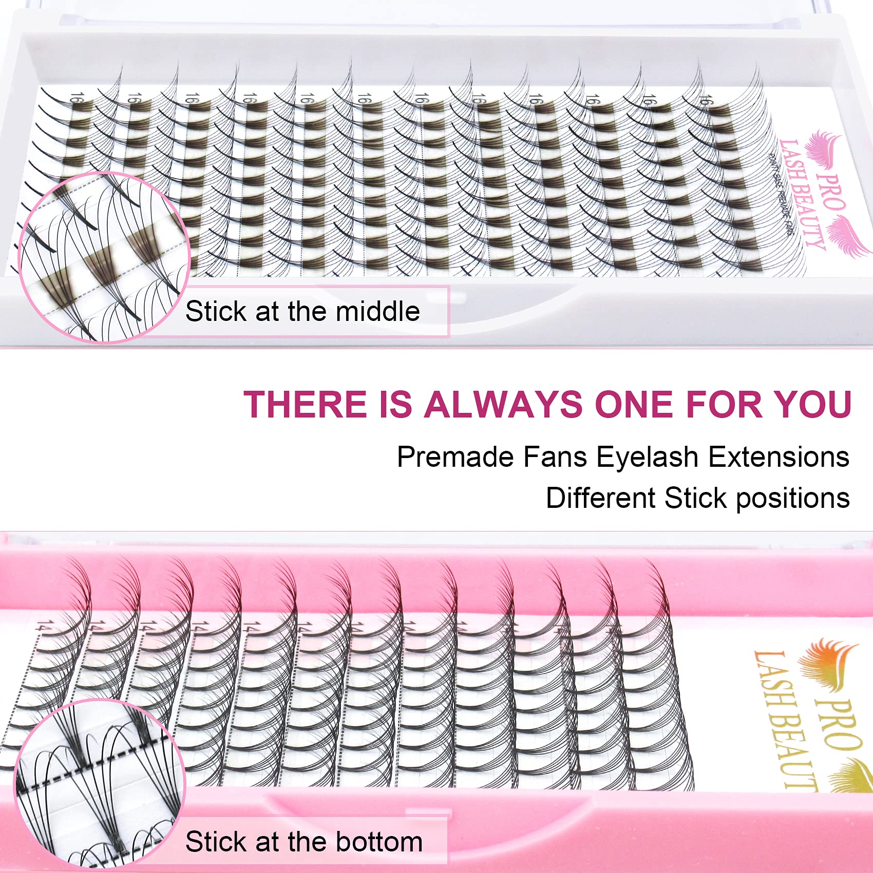 5D-C-0.10-10mm Premade Volume Eyelash Extensions - Pointed Base Fans with C/D Curl for Dramatic Look | Perfect for Bridal, Party & Special Occasion Makeup