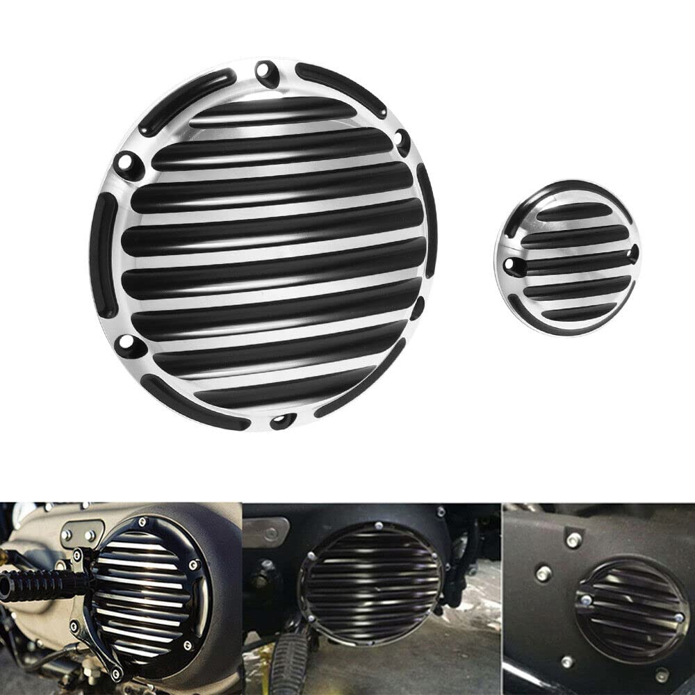 CNC Chrome Derby Cover Timer Timing Cover Protector Guard for Harley Davidson Sportster 883 1200 XL 883XL 1200XL - Engine Protection Upgrade for Motorcycle Maintenance & Customization (Chrome)