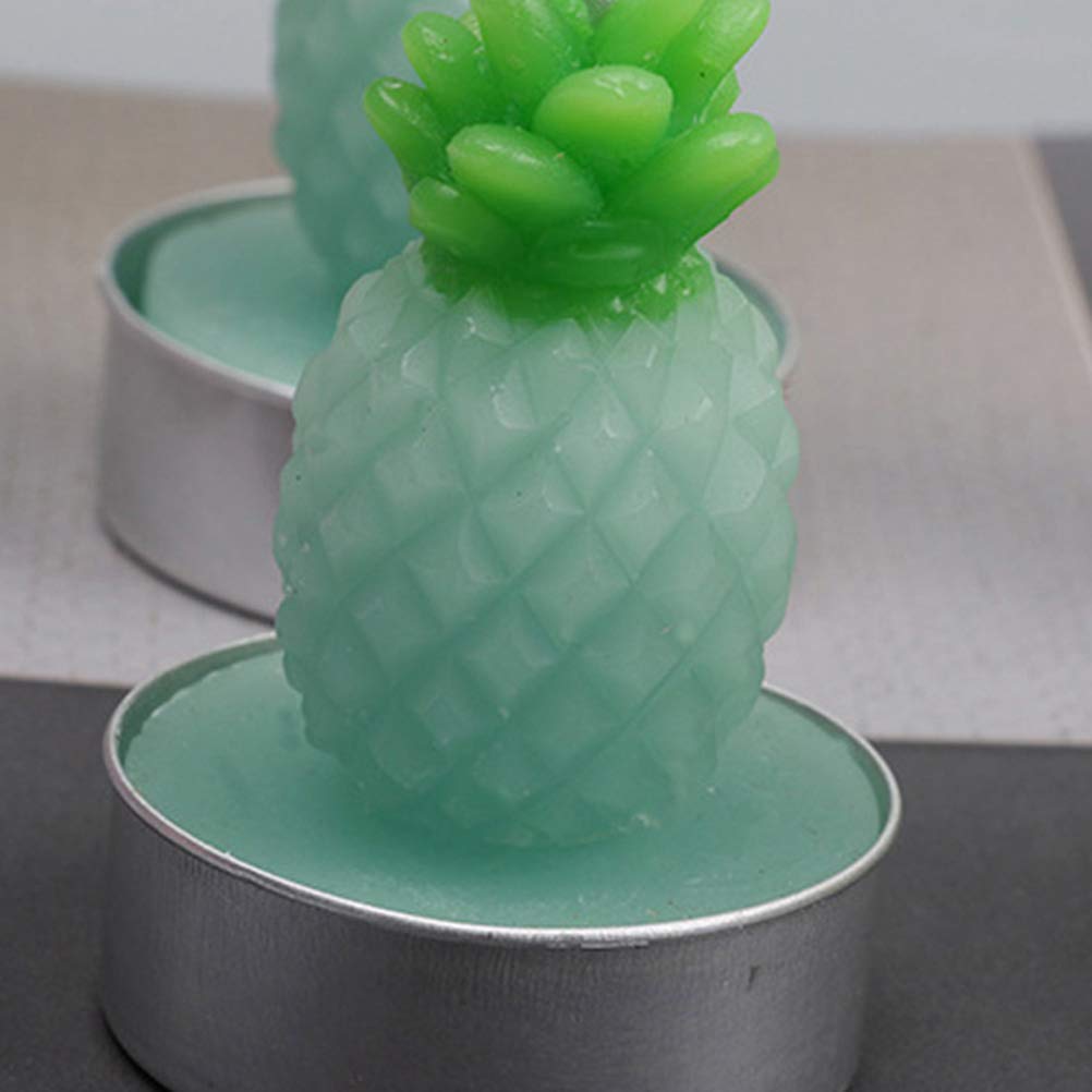 12-Pack Decorative Tea Light Candles for Plants - Romantic Pineapple Scented Small Candles for Home Decor, Wedding, Party & Relaxation