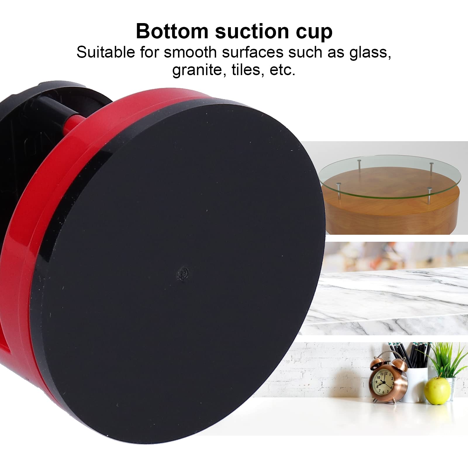 Premium Knife Sharpening Stone - High Hardness Manual Sharpener with Suction Cup for Kitchen Knives & Scissors (Red) - Perfect for Home Cooks & Professional Chefs