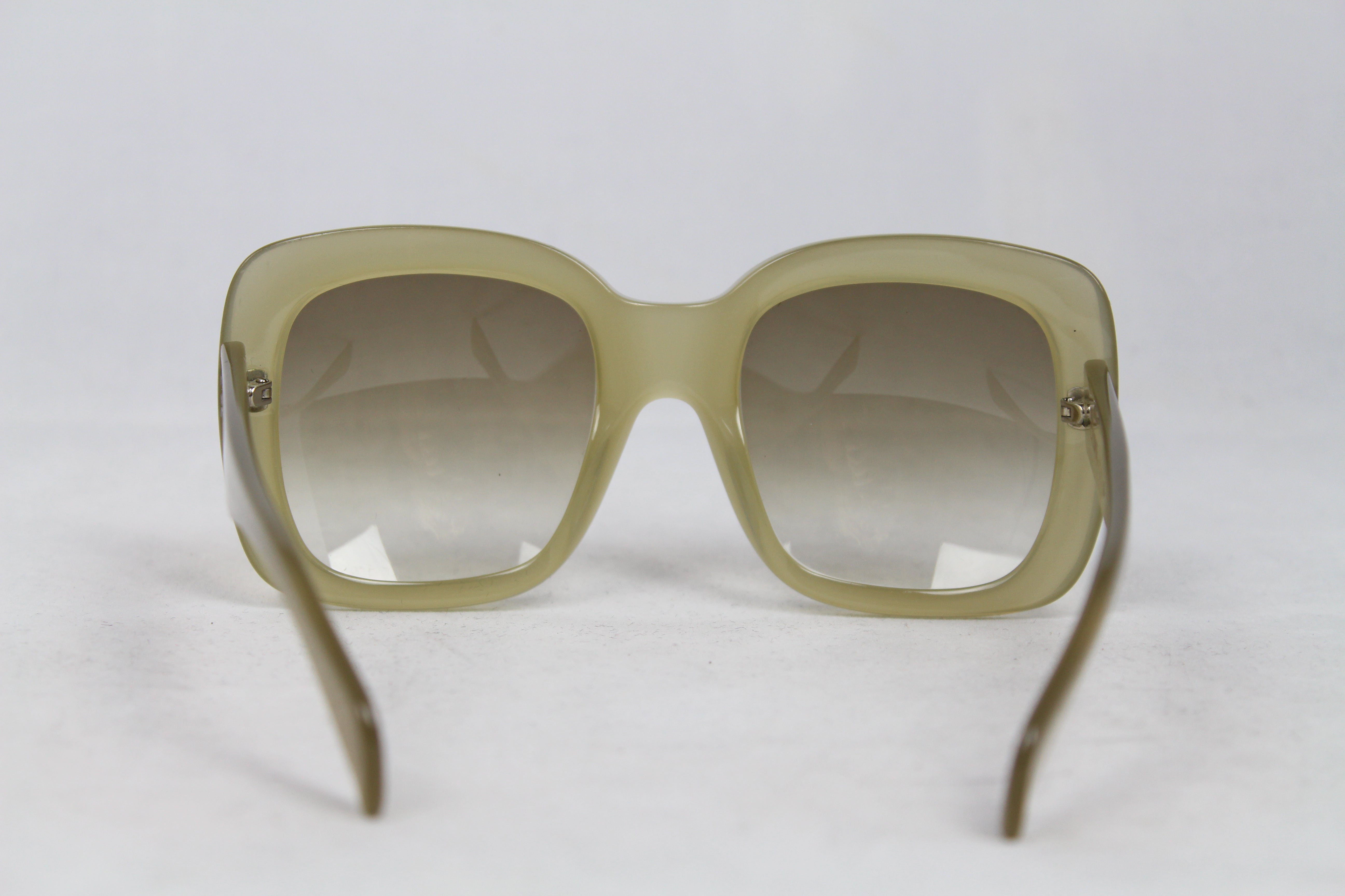 Celine Square Acetate Sunglasses in Green - Stylish & UV Protection for Outdoor Activities & Fashion