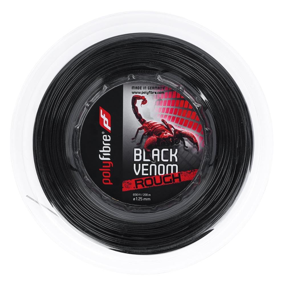Unisex Black Venom Rough String Reel - 1.25mm Thickness, 200m Length - Perfect for Fishing, Crafting, and Outdoor Activities