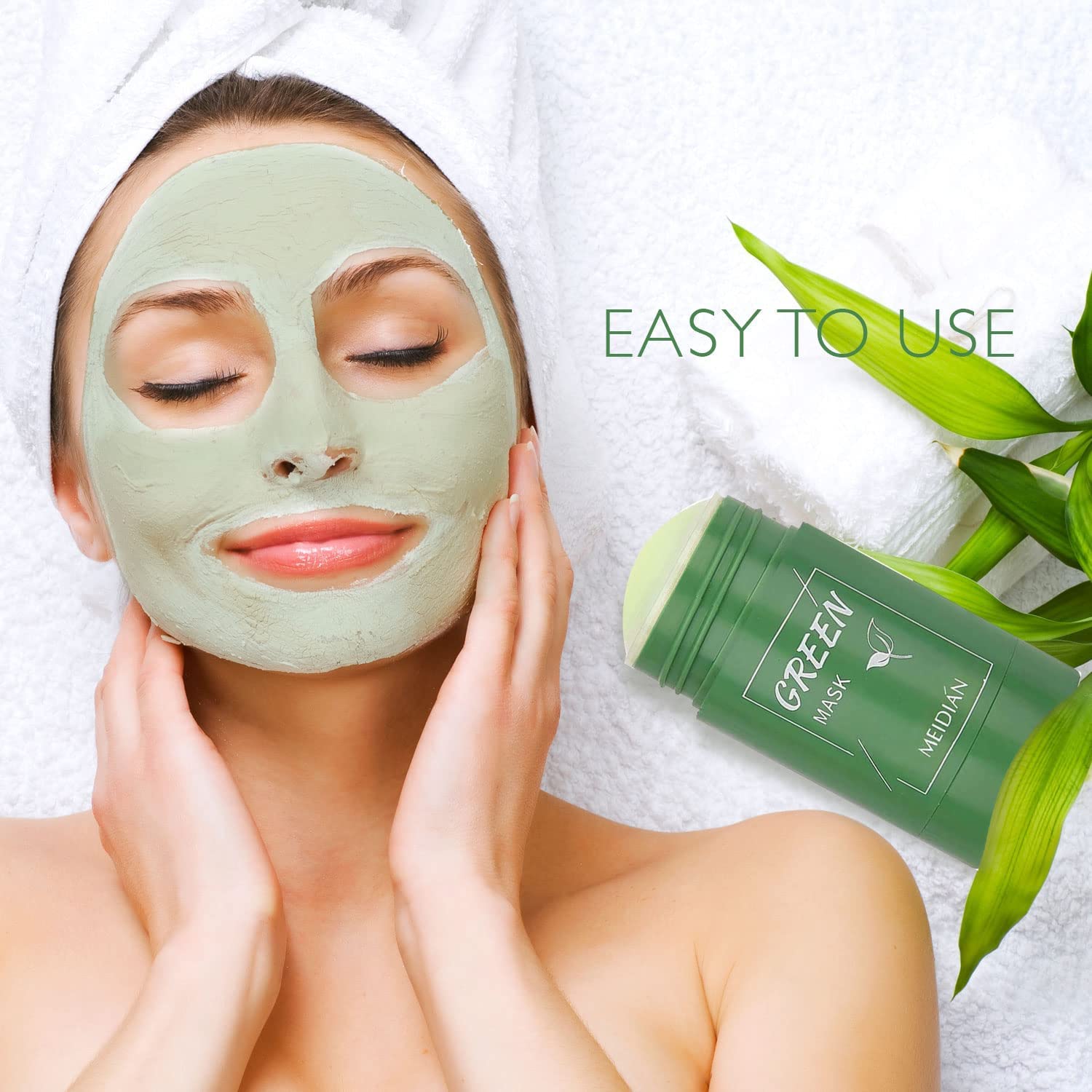 Green Tea Cleansing Mask Stick for Face - Blackhead & Whitehead Remover, Oil Control & Anti-Acne Treatment - Natural Green Mask Stick for Men & Women | Perfect for Daily Skincare Routine & Deep Pore Cleansing