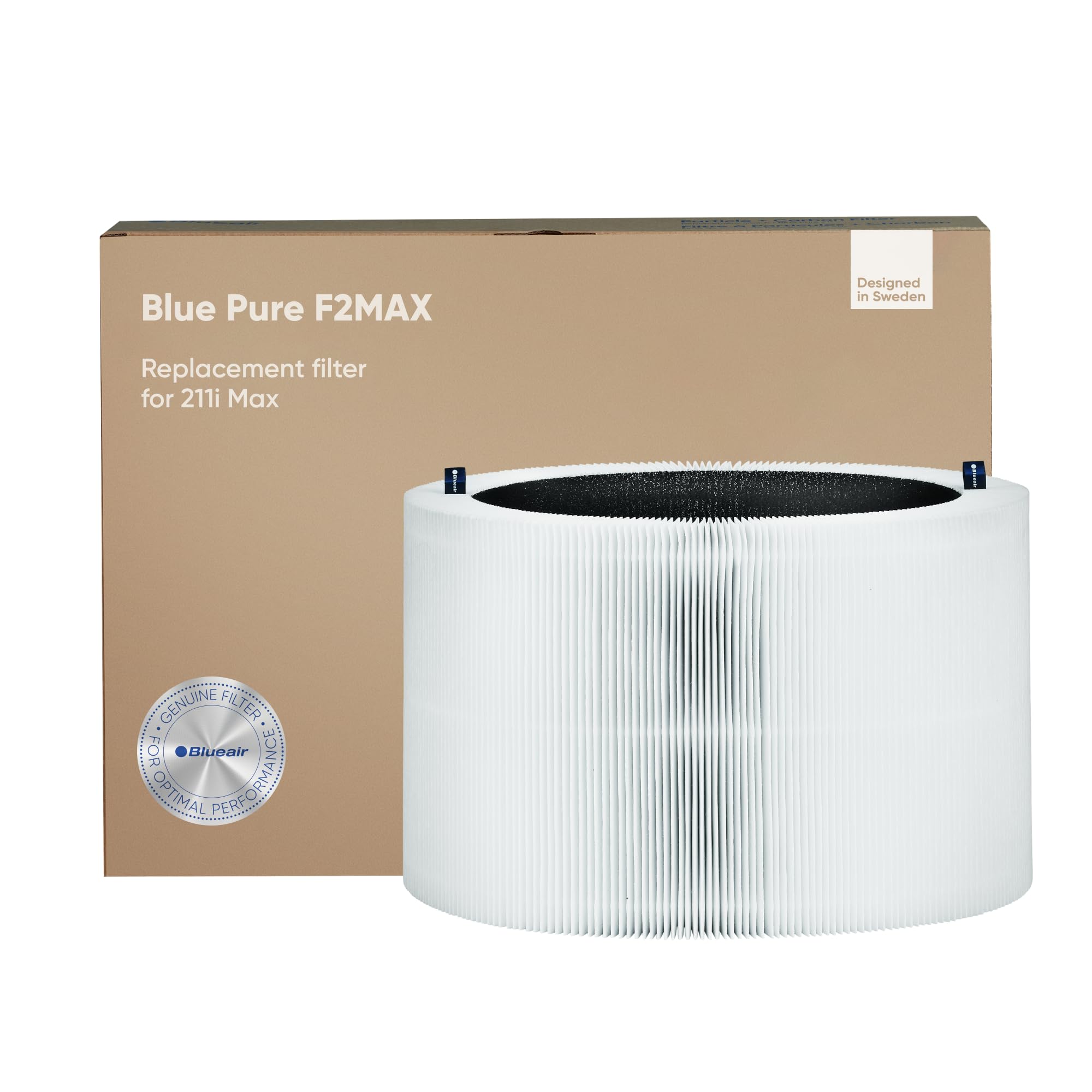 Blue Pure 211i Max Genuine Replacement Filter - F2MAX Compatible with Blue Pure 211i Max Air Purifier - HEPA Filter for Clean Air at Home, Office & Bedroom