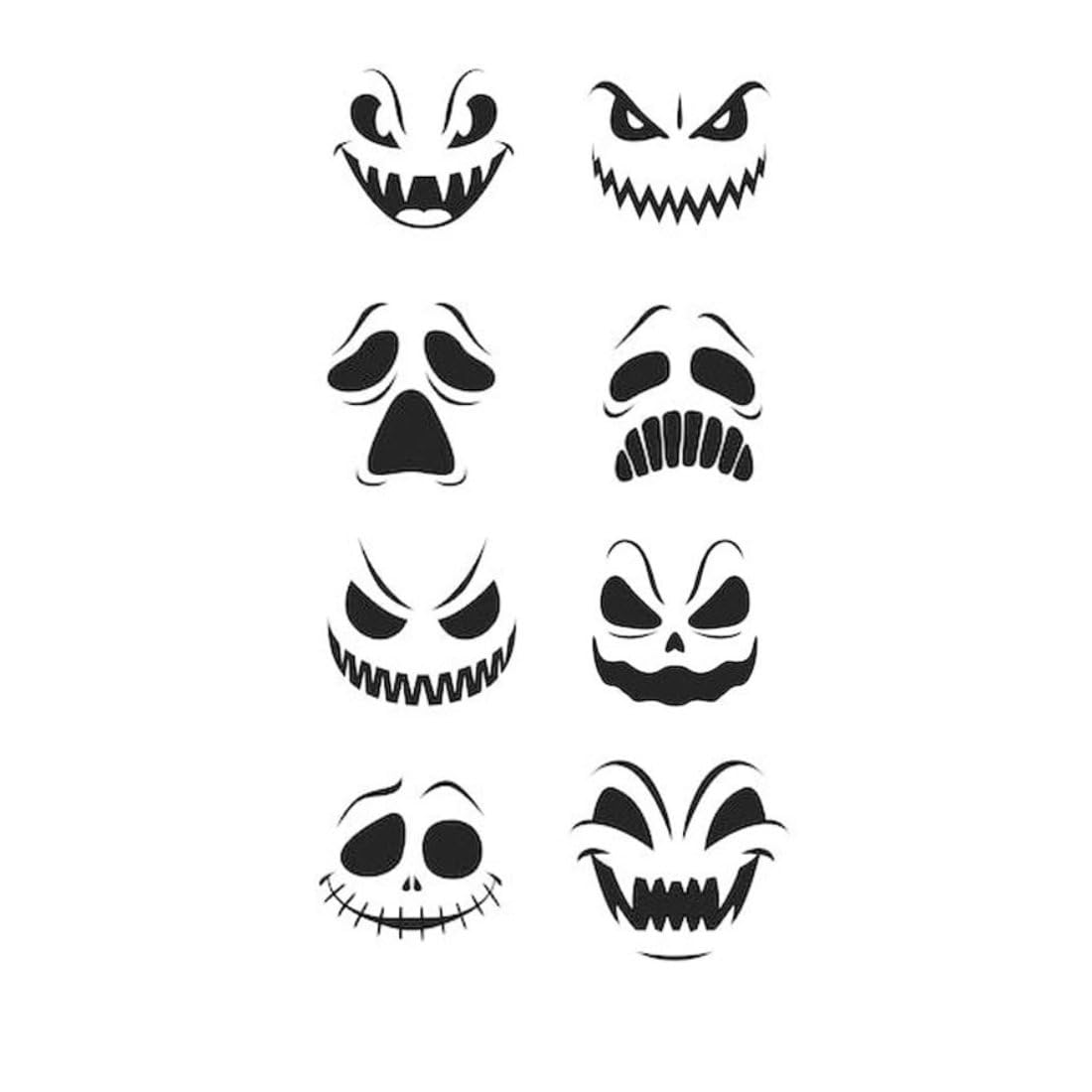 Small Ghost Black Temporary Tattoo - Waterproof Fake Tattoos for Men & Women - Perfect for Halloween, Cosplay & Parties