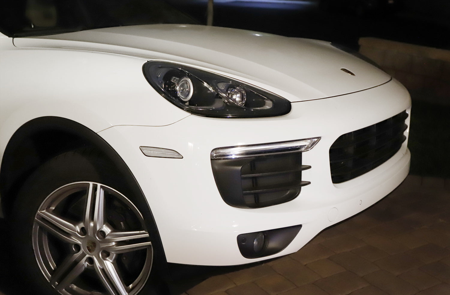 Amber LED Bumper Side Marker Lights for 2015-2018 Porsche Cayenne - Clear Lens, Easy Installation - Perfect for Night Driving & Enhanced Vehicle Visibility