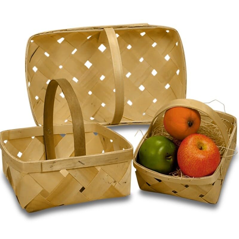 Natural Diamond 8-Quart Country Baskets (Set of 8) for Farmhouse Decor