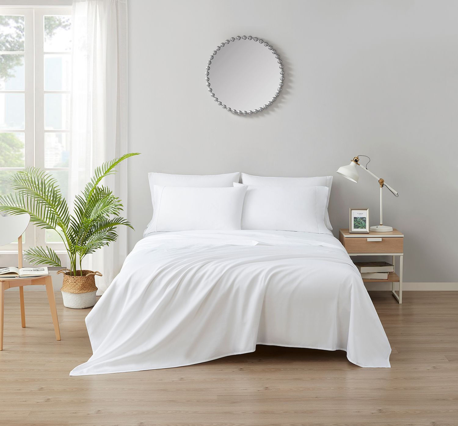 Premium 400 Thread Count Organic Cotton Sheet Set - Soft, Breathable & Hypoallergenic Bedding for Ultimate Comfort - Perfect for Master Bedroom, Guest Room & Dorm Use