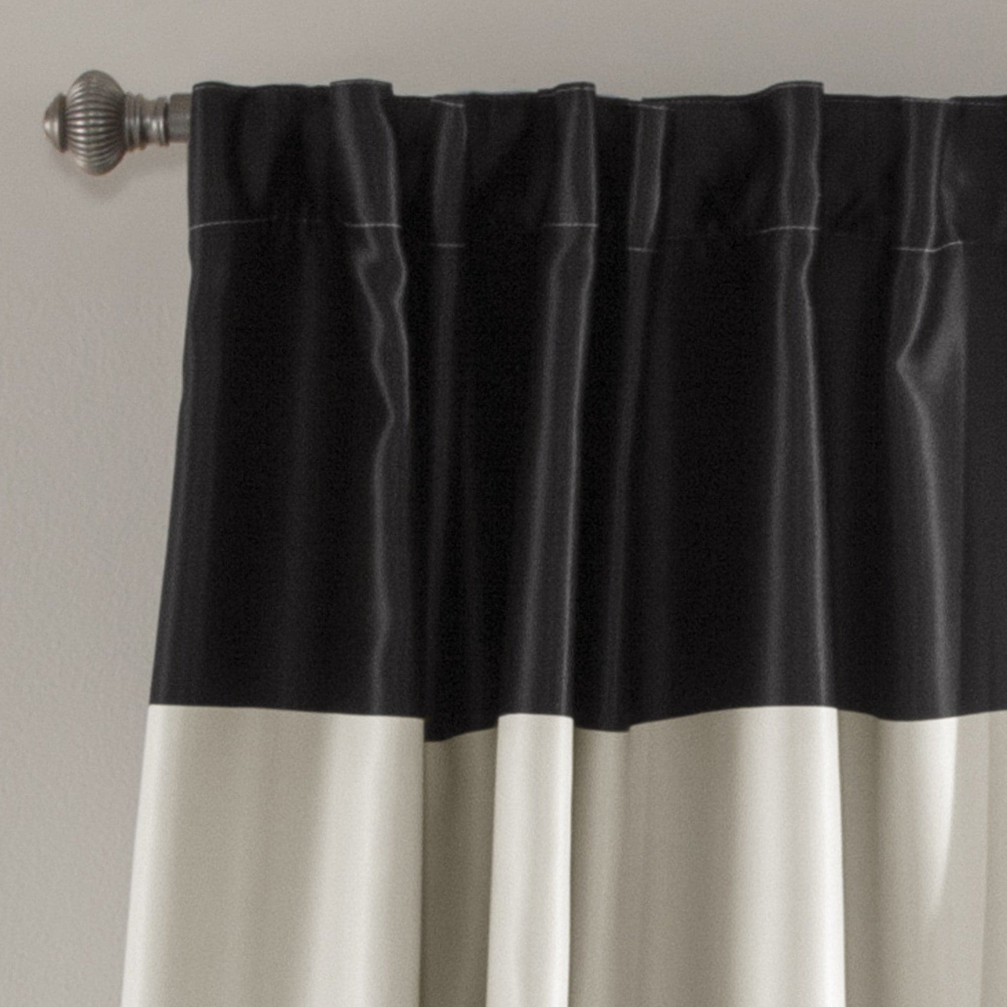 Montego Stripe Light Filtering Window Curtain Set - Blackout Sheer Drapes for Living Room & Bedroom - Soft Textured Modern Curtain Panels with Grommets (2 Panels, 52x84 Inches)