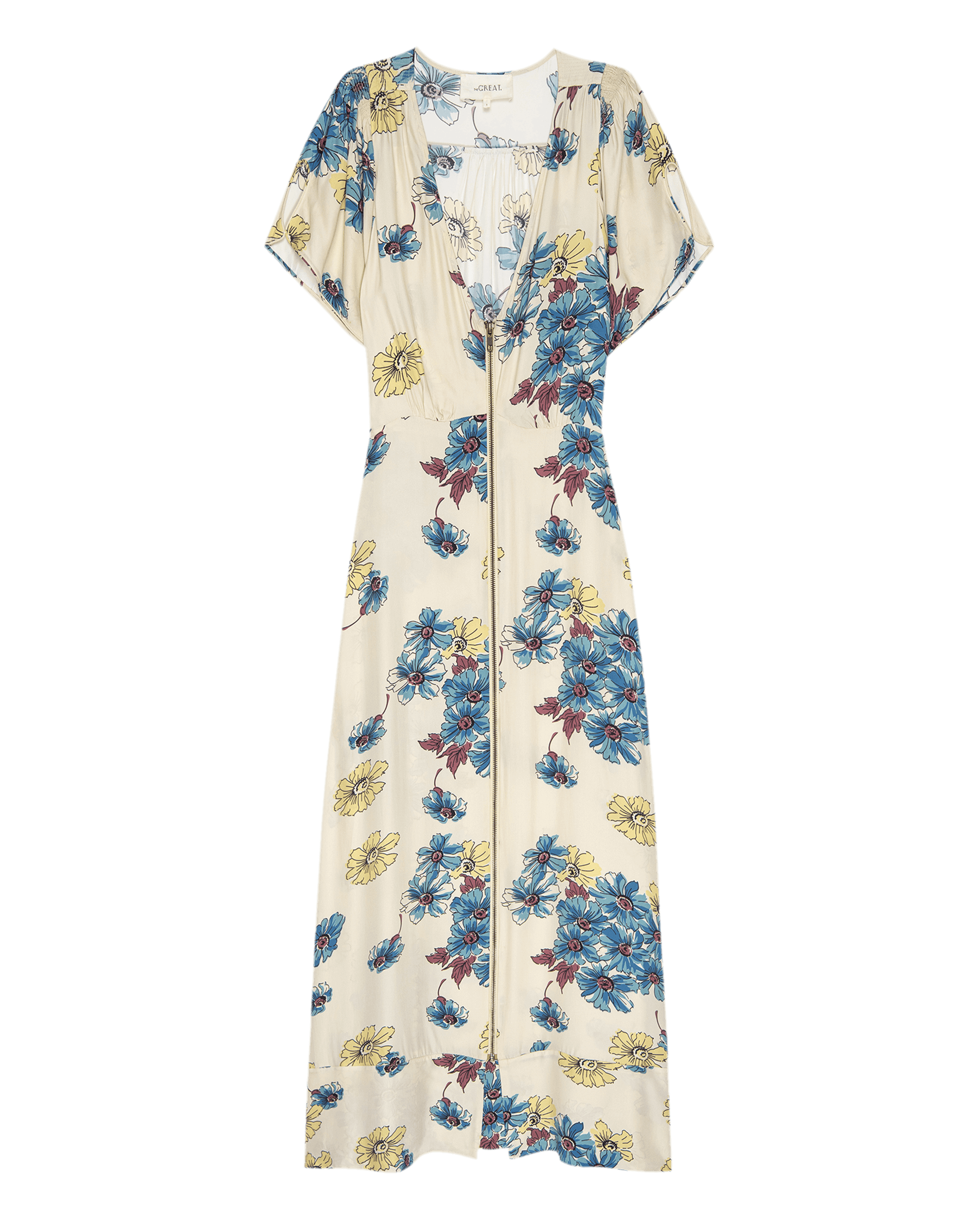 The Laurel Dress - Elegant Sungold Floral Print Summer Maxi Dress for Women | Perfect for Beach Vacations, Garden Parties & Date Nights