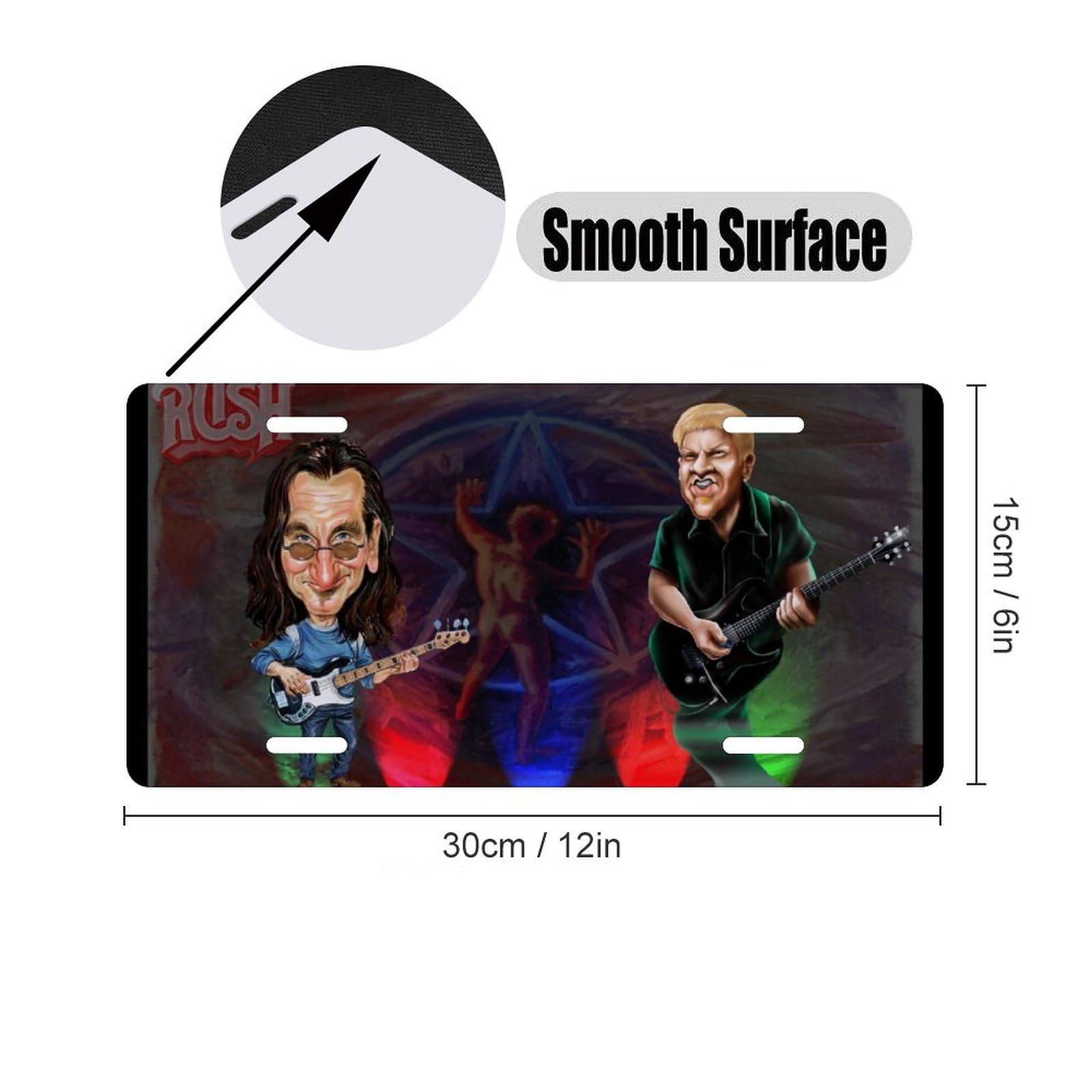 Rush Car License Plate Cover - Durable 15x30cm Front Plate for Any Car, Truck or SUV | Weatherproof & Anti-Theft | Perfect for Parking Lots, Highways & Off-Road Adventures