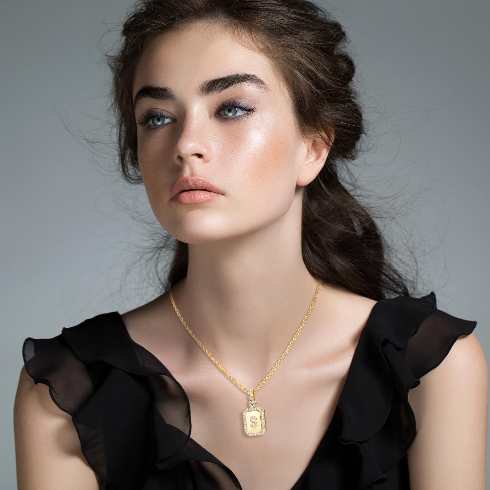 24K Gold Filled Initial Letter Pendant Necklace for Women - A-Z Personalized Jewelry Gift for Wife, Girlfriend, Mother, Daughter, Sister & Grandma | Elegant Yellow Gold Necklace for Birthday, Anniversary, Valentine's Day & Special Occasions