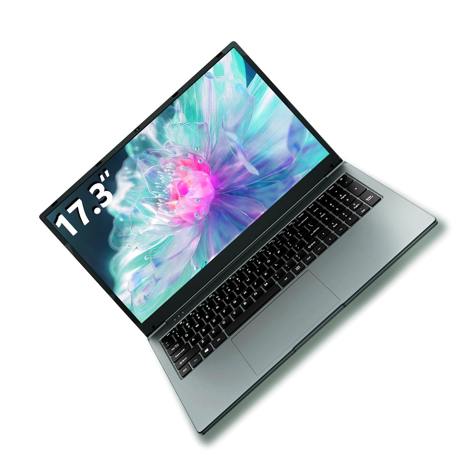Compact Travel Laptop - Lightweight & Drop-Proof with 360° Rotatable Screen in Modern Silver | Perfect for Business Trips, Remote Work & College Students