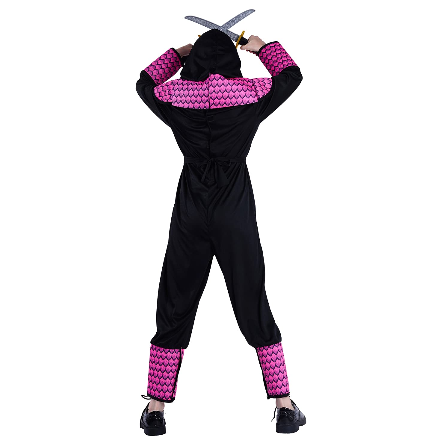 **PGOND Pink Ninja Jumpsuit Costume for Girls - Kids Karate Halloween Cosplay Outfit for Parties & Dress-Up Play**