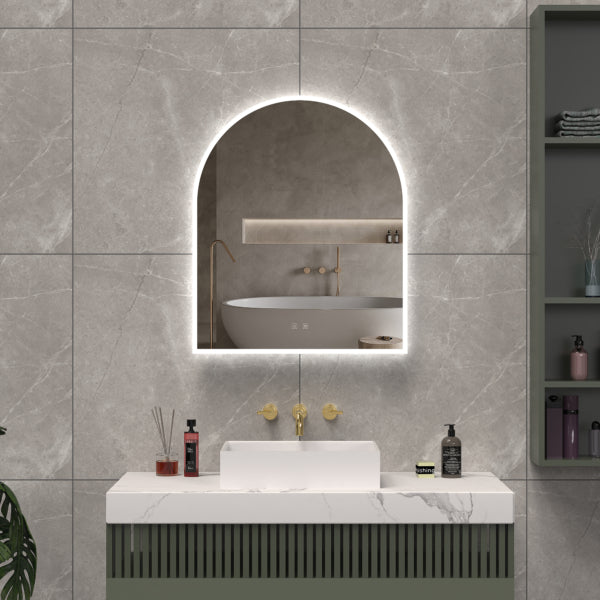 ICO Gemma 30x36 Inch LED Bathroom Mirror with Dimmable Lights - Perfect for Vanity, Makeup Application and Modern Home Decor