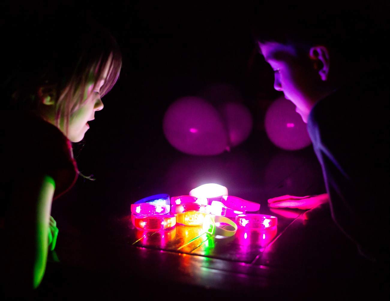 Glow in the Dark Bracelets - 14 Pack Music & Sound Activated LED Glow Wristbands with Flashing Strobe Lights | Perfect for Birthday Parties, Concerts, Raves, Festivals & Night Events | Fun Glow Party Favors for Kids & Adults