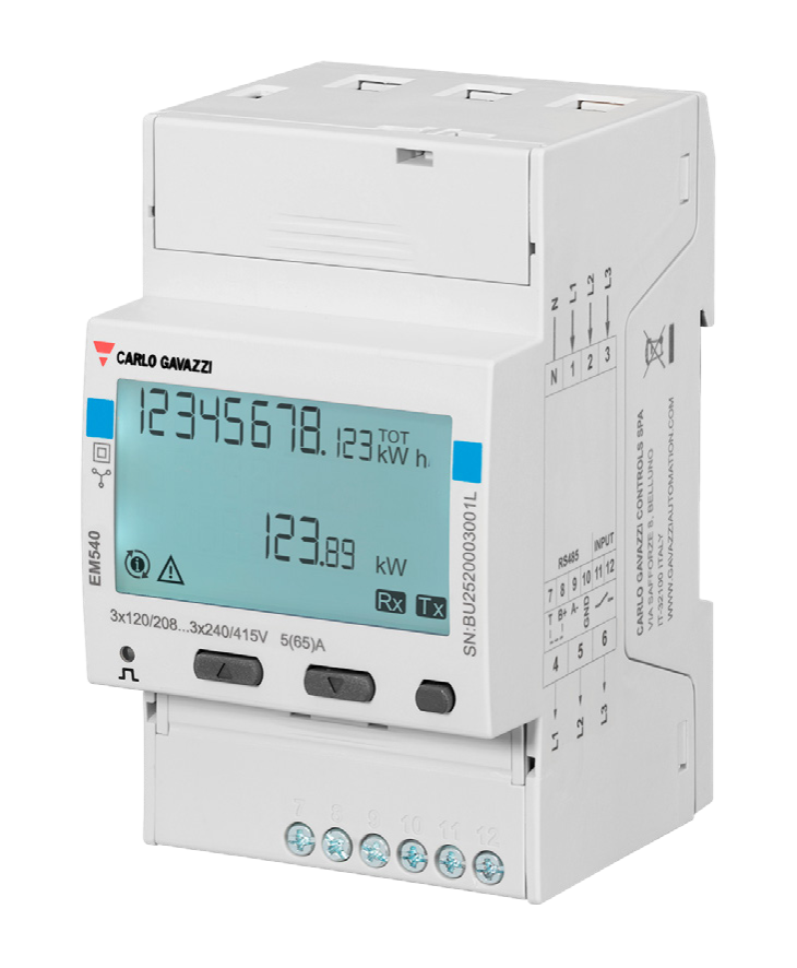 EM540 3-Phase Energy Meter - 65A Max per Phase | Accurate Power Monitoring for Homes & Businesses