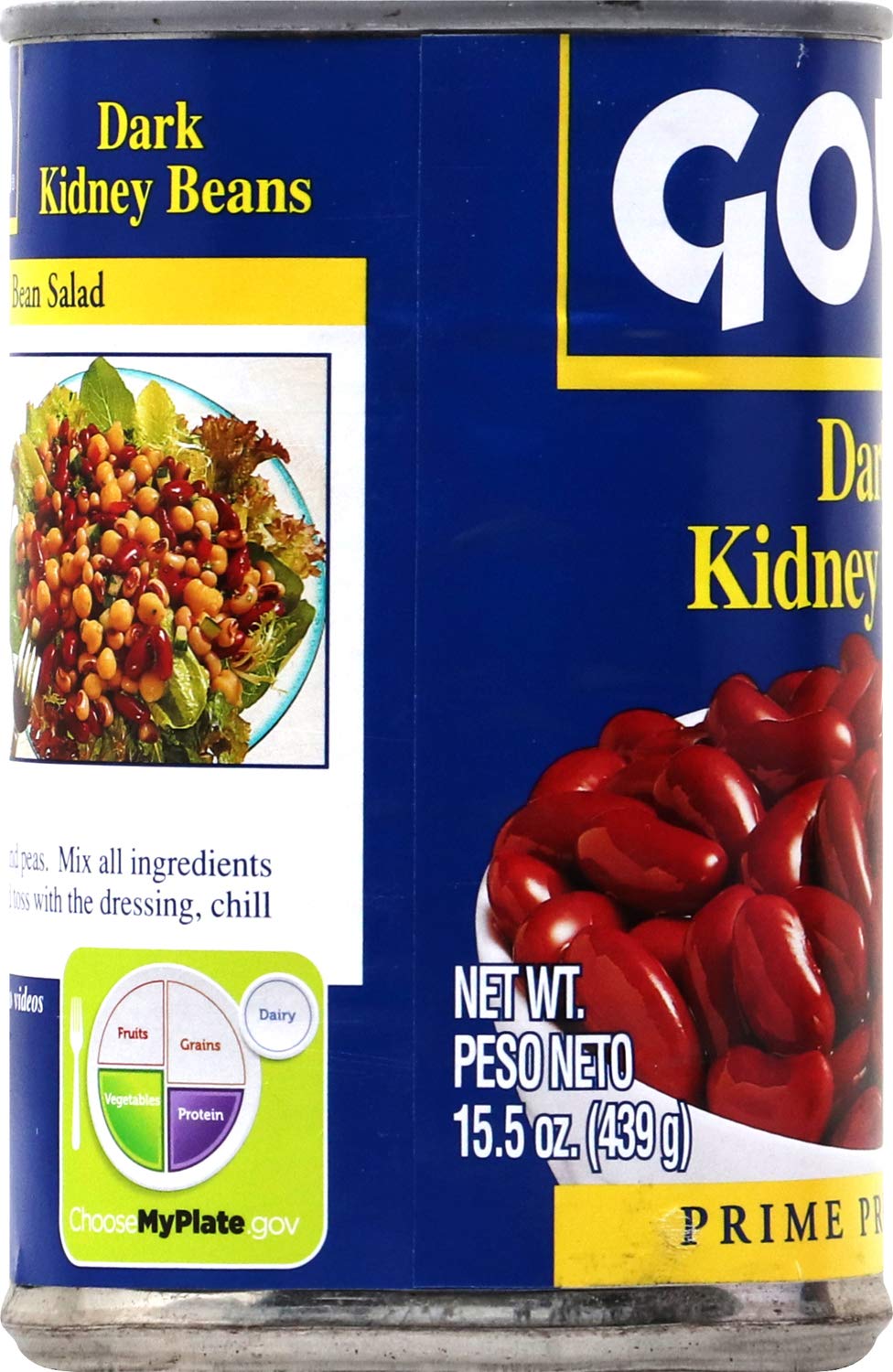 Goya Dark Red Kidney Beans 15.5 oz (Pack of 4) | Premium Canned Beans for Chili, Salads & Healthy Recipes | Non-GMO, Gluten-Free Pantry Staple