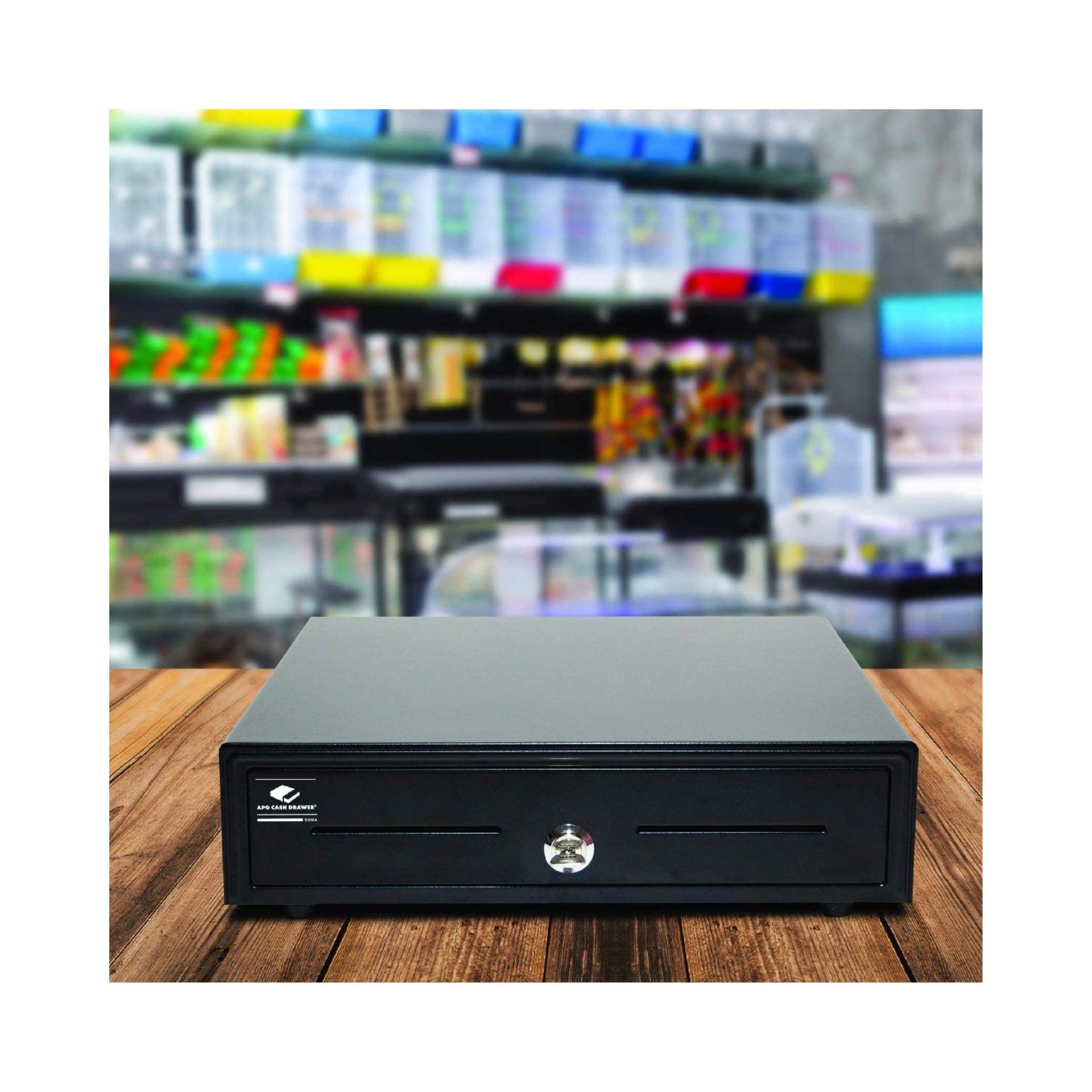 APG Arlo 16 Cash Drawer with MultiPRO Interface Cable - Secure Cash Management for Retail Stores, Restaurants & POS Systems (16 Bill Compartments)