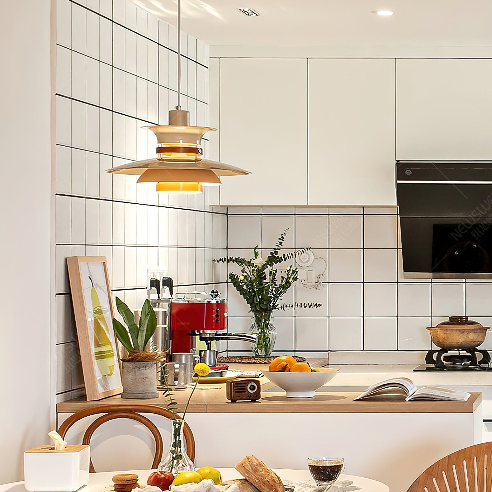 Mercero Modern Pendant Lamp - Stylish Hanging Light Fixture for Kitchen Island, Dining Room, and Living Room Decor