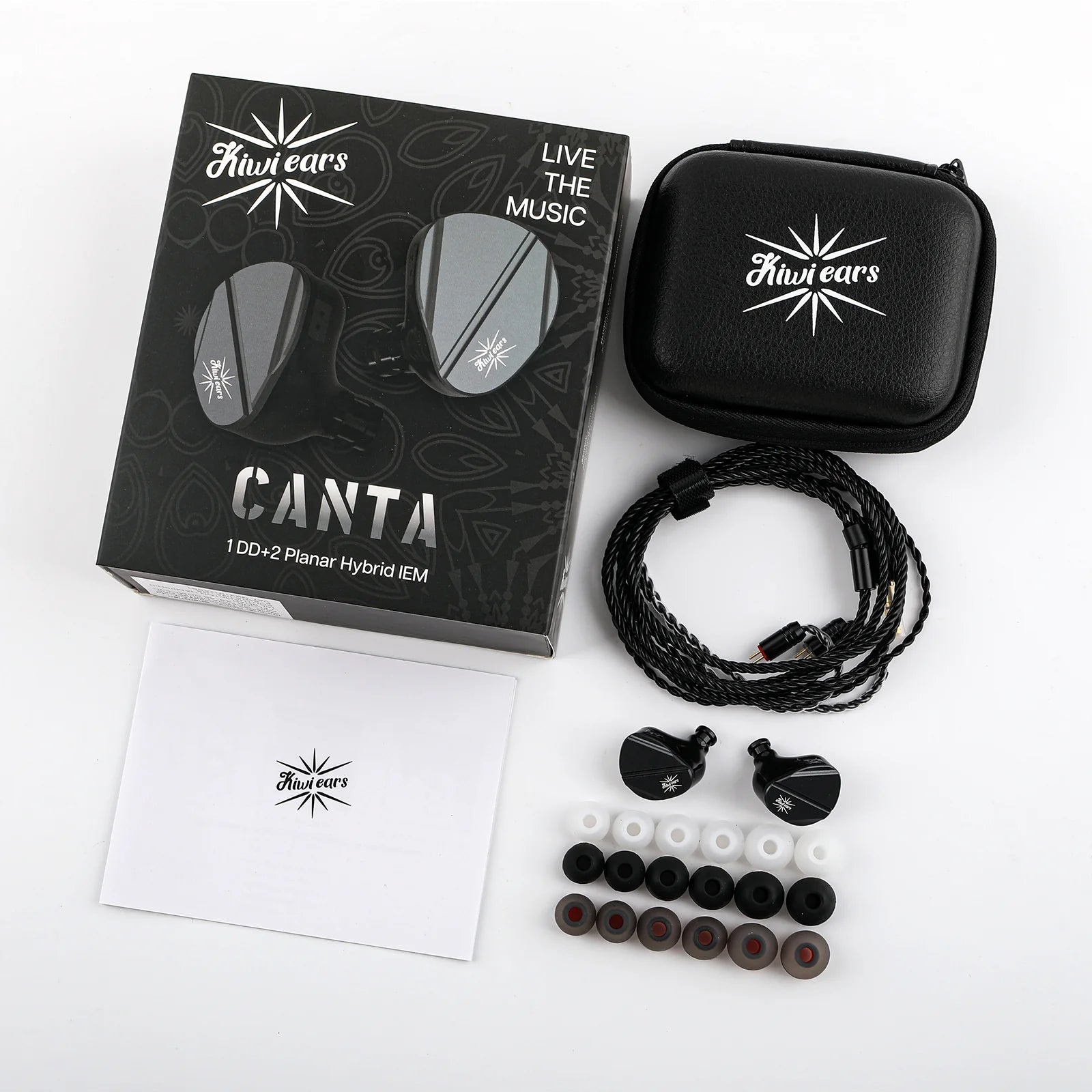 Kiwi Ears Canta High-Fidelity In-Ear Monitors (IEM) - Professional Studio Earphones for Audiophiles & Musicians - Perfect for Recording, Mixing & Live Performances
