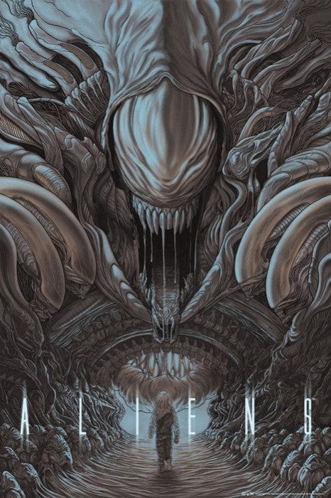 Randy Ortiz Aliens Movie Poster - High-Quality Print for Sci-Fi Fans, Home Theater & Office Decor