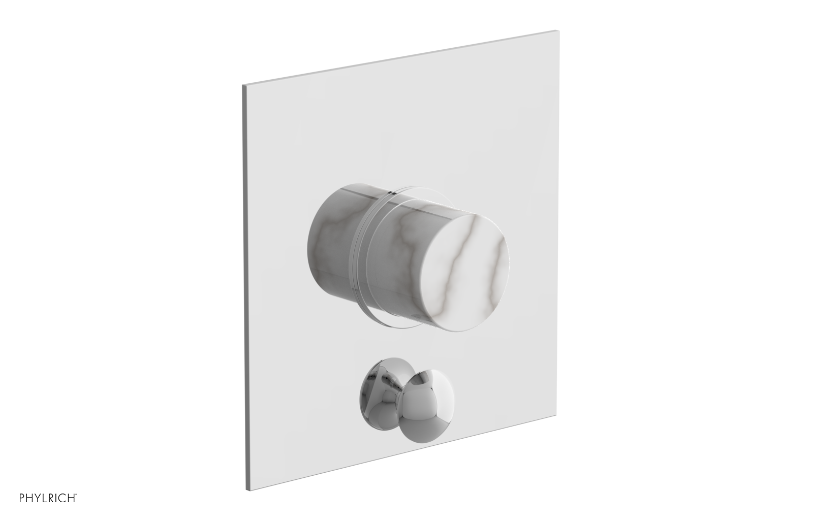 Premium BASIC II Pressure Balance Shower Plate with Diverter & Handle Trim Set - 4 Inch Chrome Finish for Bathroom Renovation | Perfect for Modern Home & Spa Experience