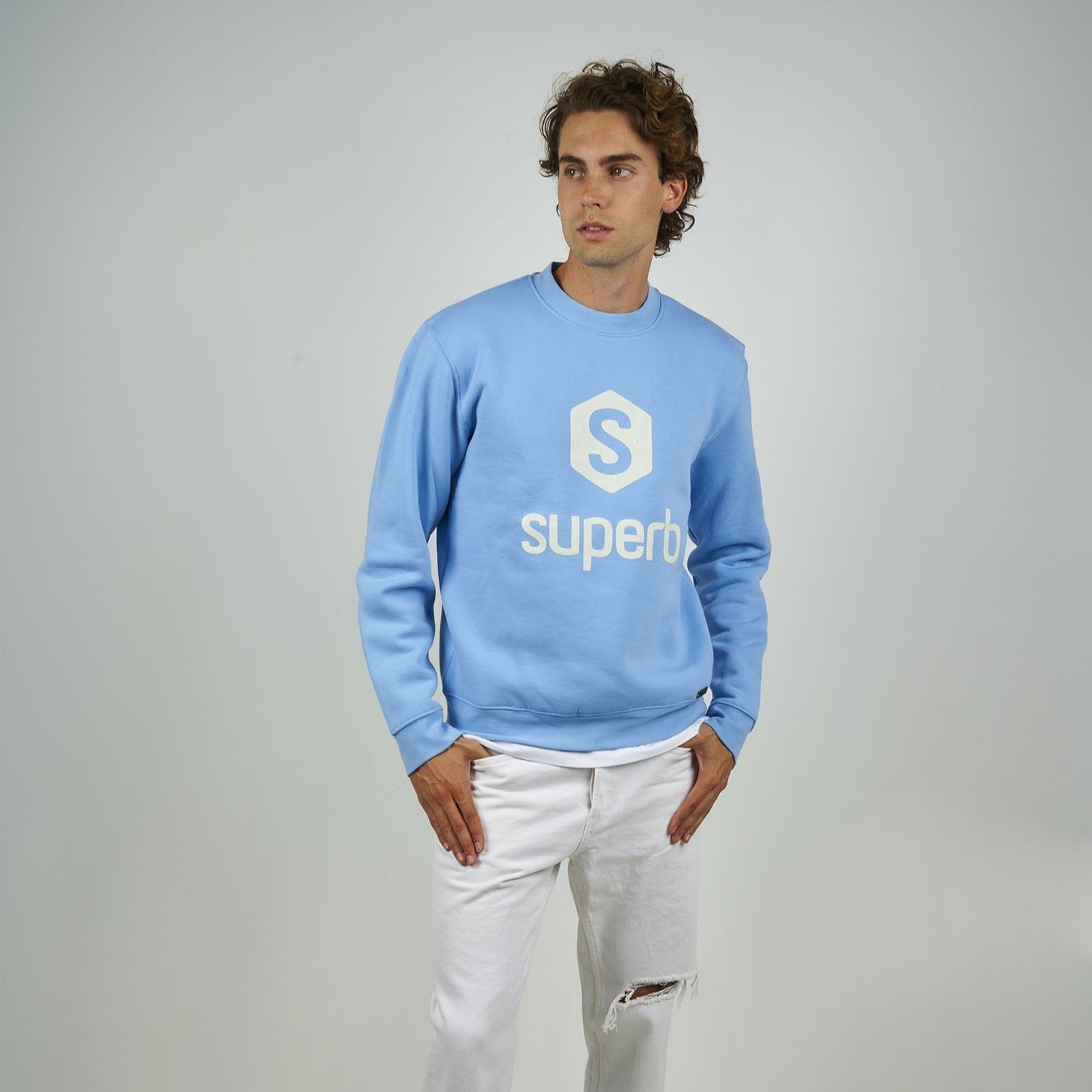 Hexablack Light Blue Hoodie - Men's & Women's Casual Pullover Sweatshirt - Perfect for Streetwear, Gym, and Everyday Comfort