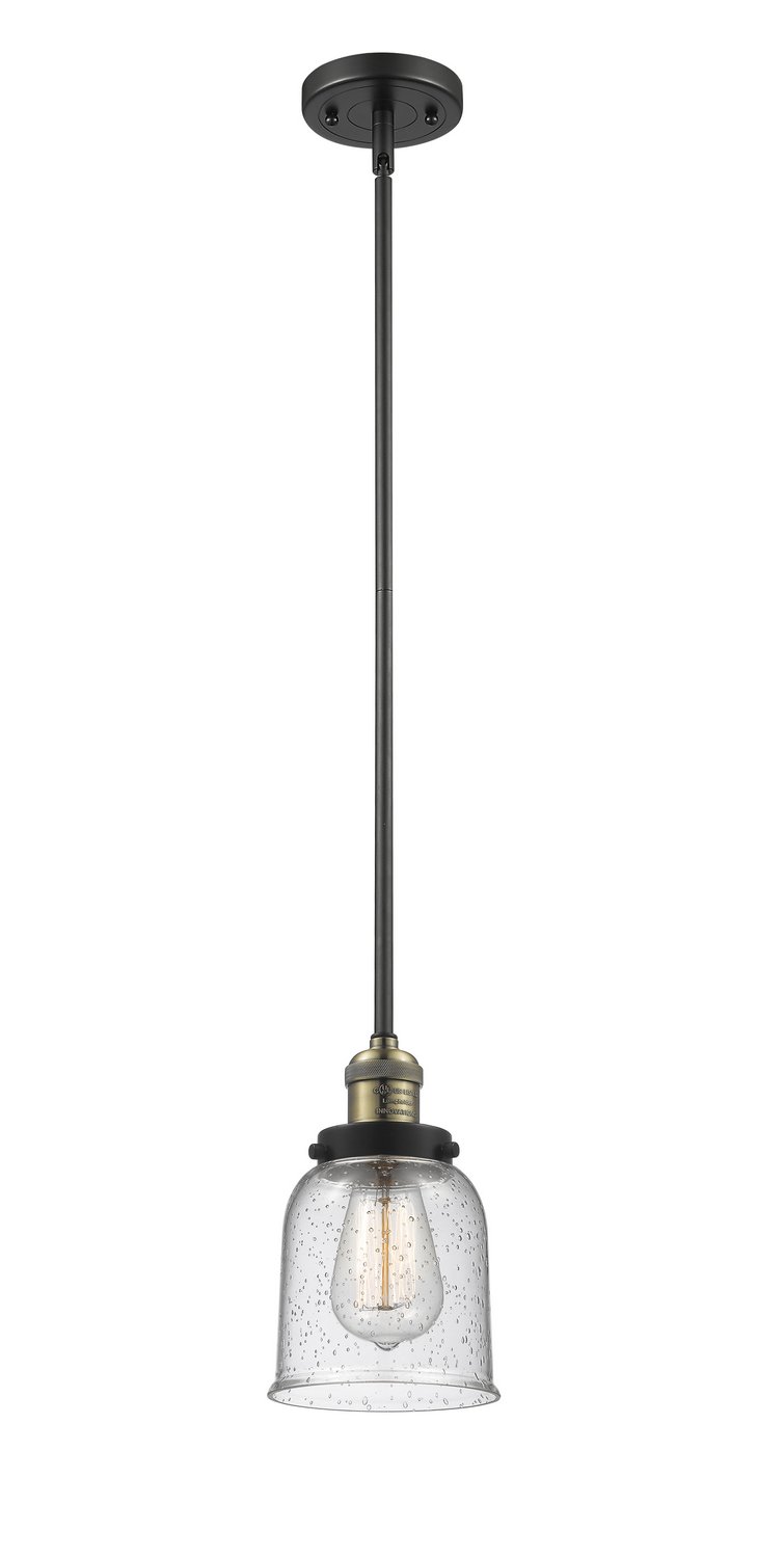 Innovations INNO201S-BAB-G54-LED Mini Pendant Light - Modern Two-Tone LED Lighting Fixture for Kitchen Island, Dining Room, and Bedroom Decor