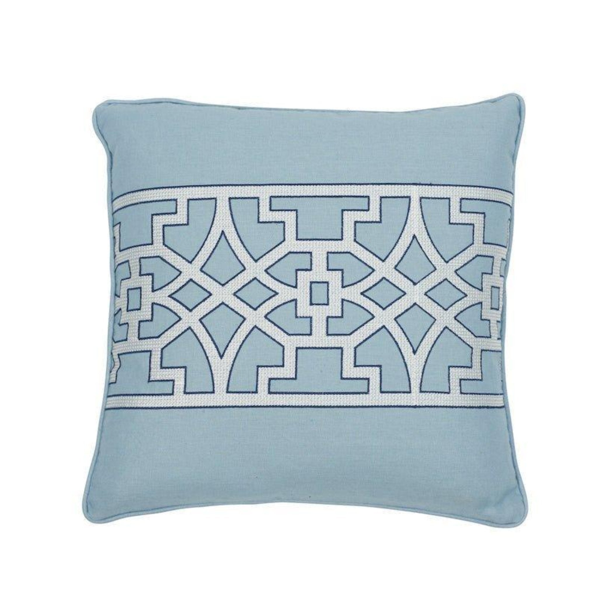 Blue & White Traditional Chinoiserie Fretwork 18