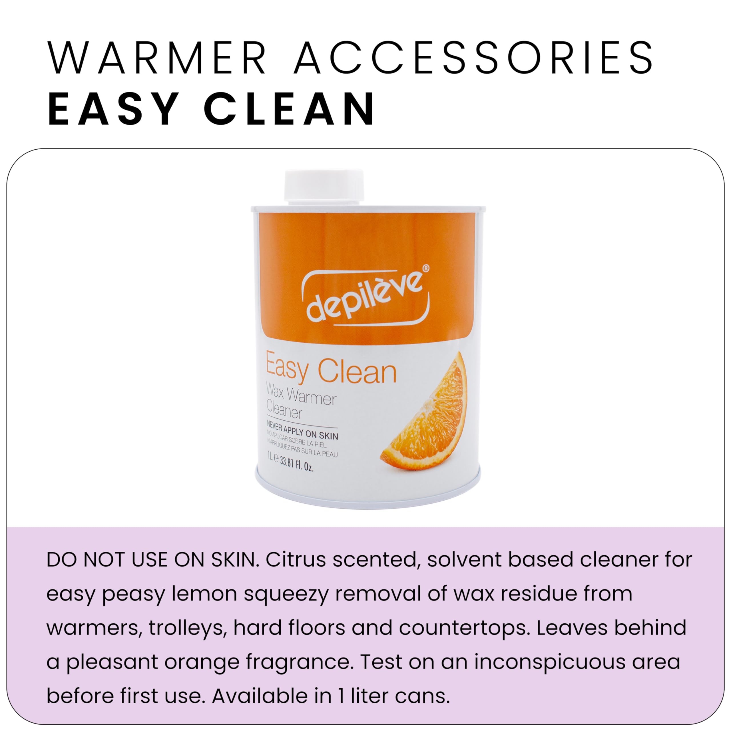 35oz Citric Wax Cleaner for Warmers & Equipment - Easy Clean, Non-Toxic & Fast-Acting | Perfect for Spa, Salon & Home Waxing Stations