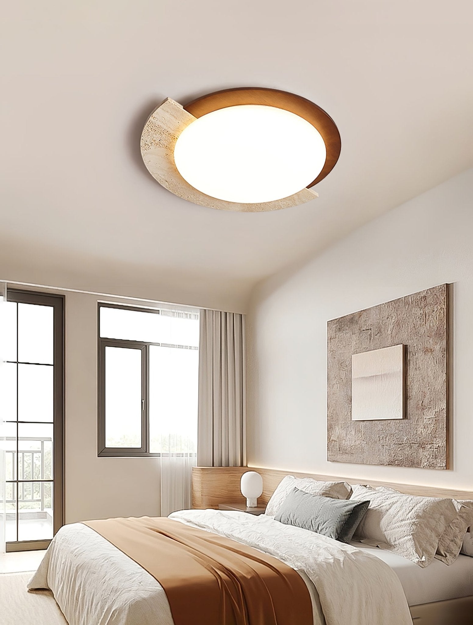 Eclipse Halo LED Ceiling Light - Modern Round Flush Mount Fixture for Bedroom, Living Room & Kitchen Lighting | Dimmable Indoor Ambient Light