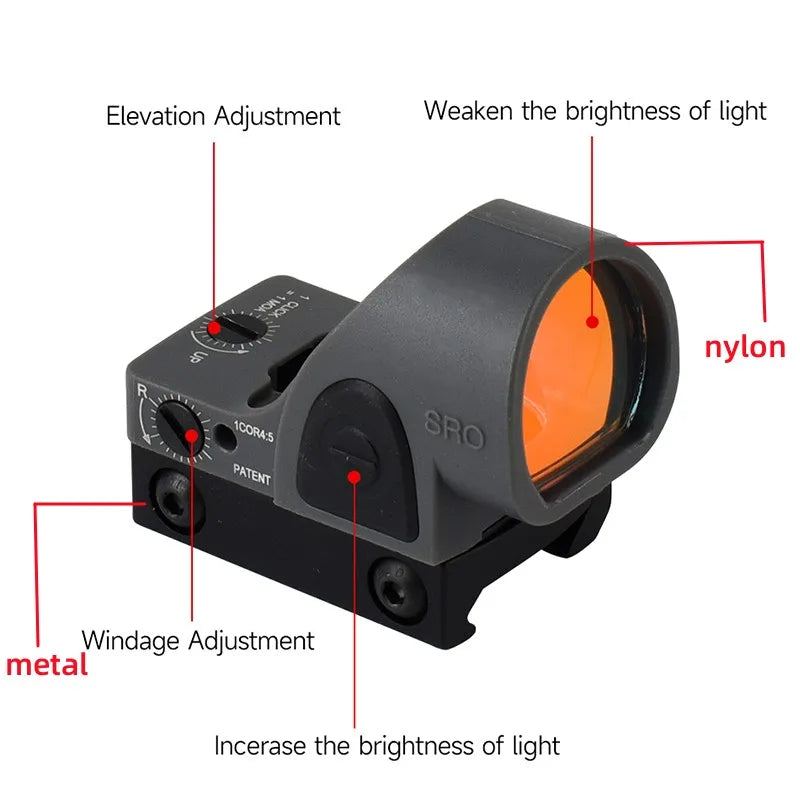 Trijicon SRO 2.5MOA Red Dot Sight - Tactical Reflex Scope for Pistols, Handguns & Rifles | Weaver/Picatinny Rail Compatible | Ideal for Hunting, Target Shooting & Home Defense
