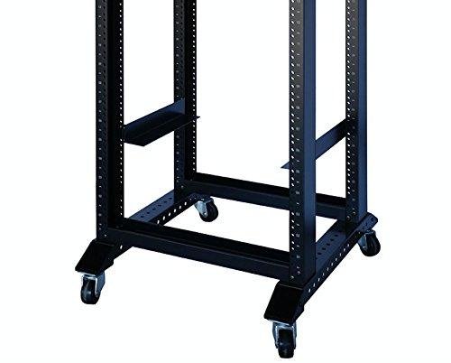 15U 4-Post Open Frame Server Rack - 19-Inch Network & Audio Equipment Rack for Data Centers, Home Studios & Office Use