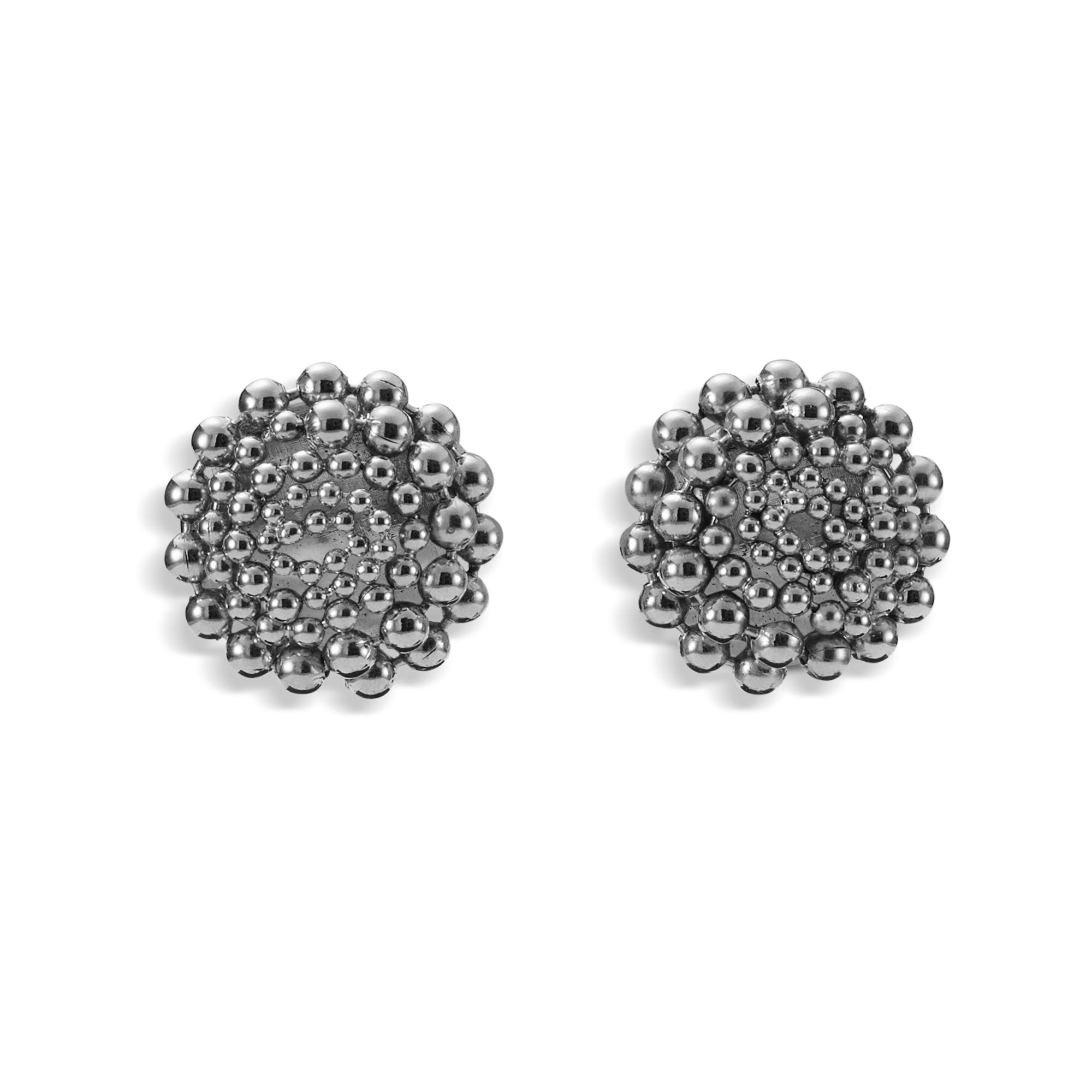 Zoe Ball Chain Button Earrings for Women - Trendy Gold & Silver Hoop Earrings - Perfect for Casual, Office & Party Wear