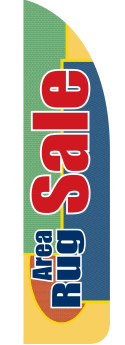 Feather Flag Banner for Sidewalk Advertising - Lightweight & Durable Outdoor Area Rug Sale Sign (Flag Only) | Perfect for Storefronts, Sidewalk Sales & Outdoor Promotions